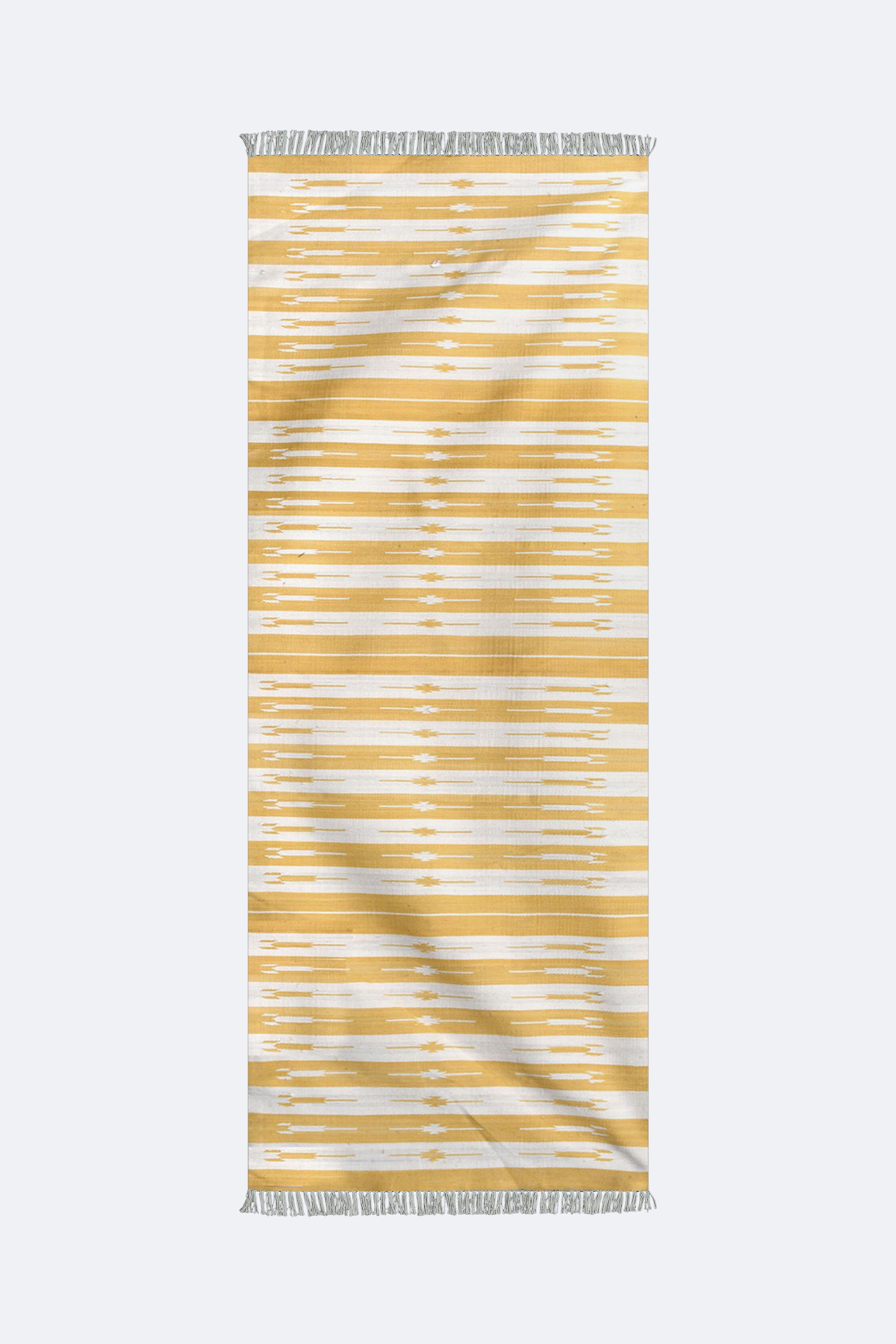 Sunny Stripes Handwoven Cotton Runner