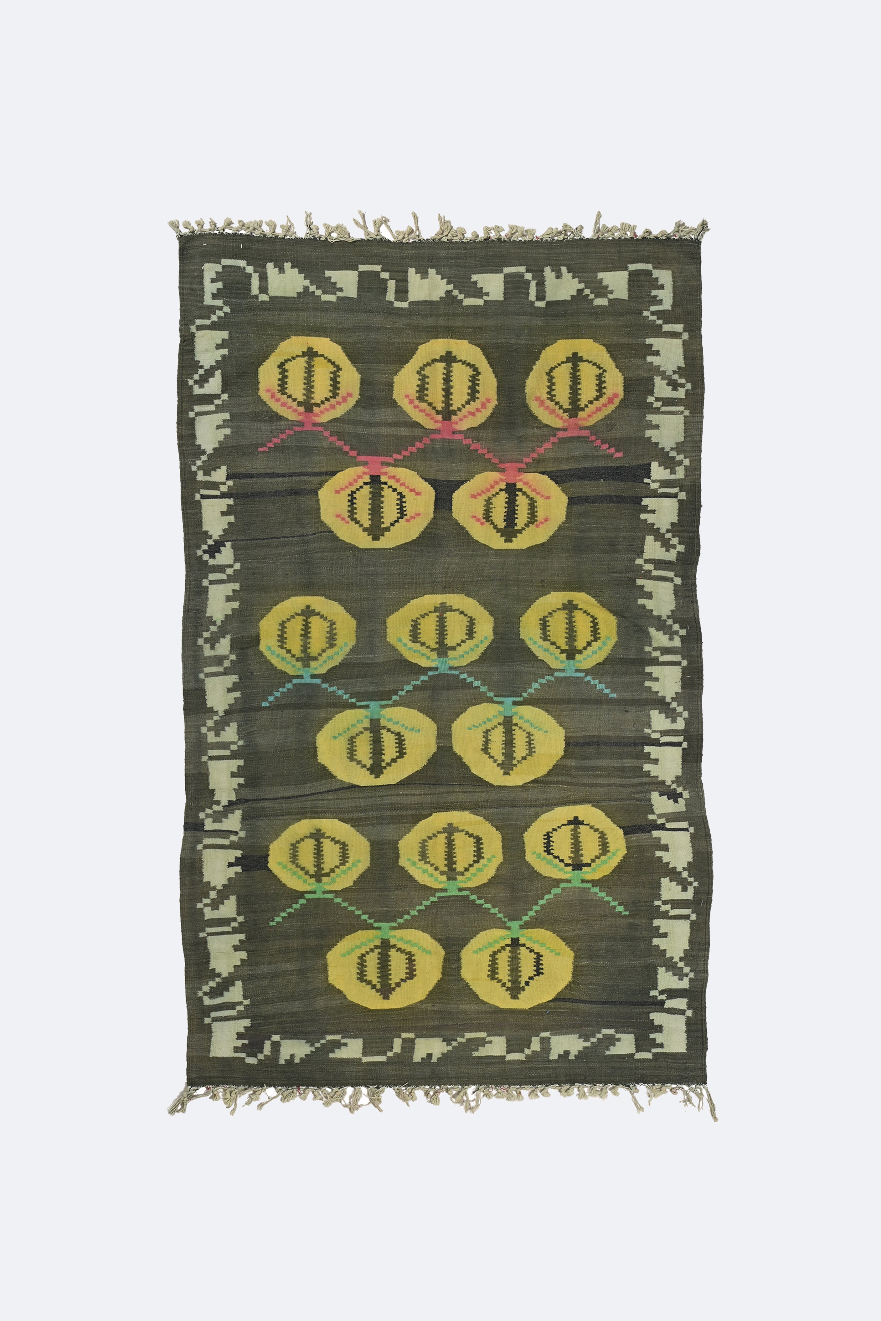 Olive Bloom Punjabi Dhurrie