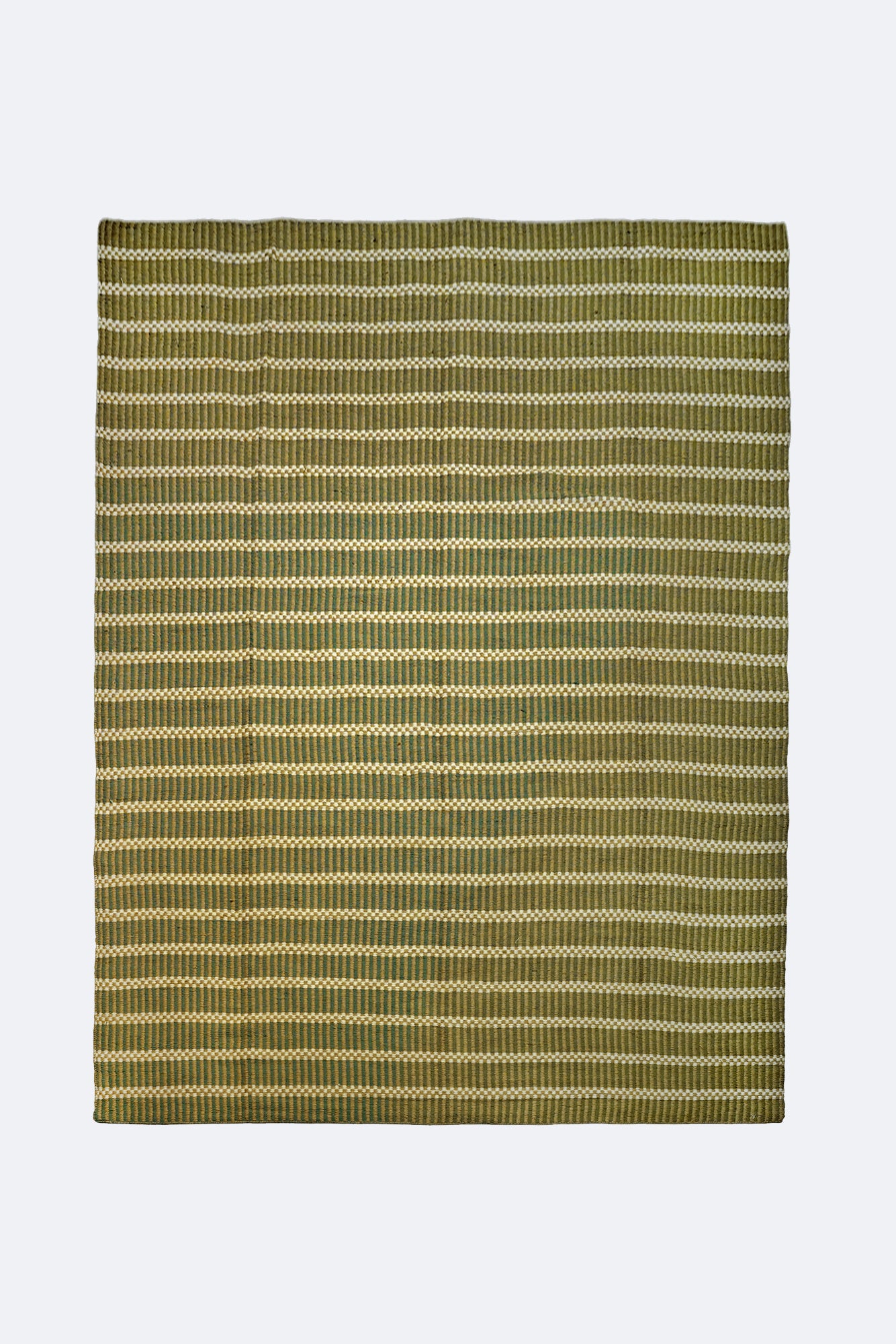 Sage Stripe Handwoven Jute Rug