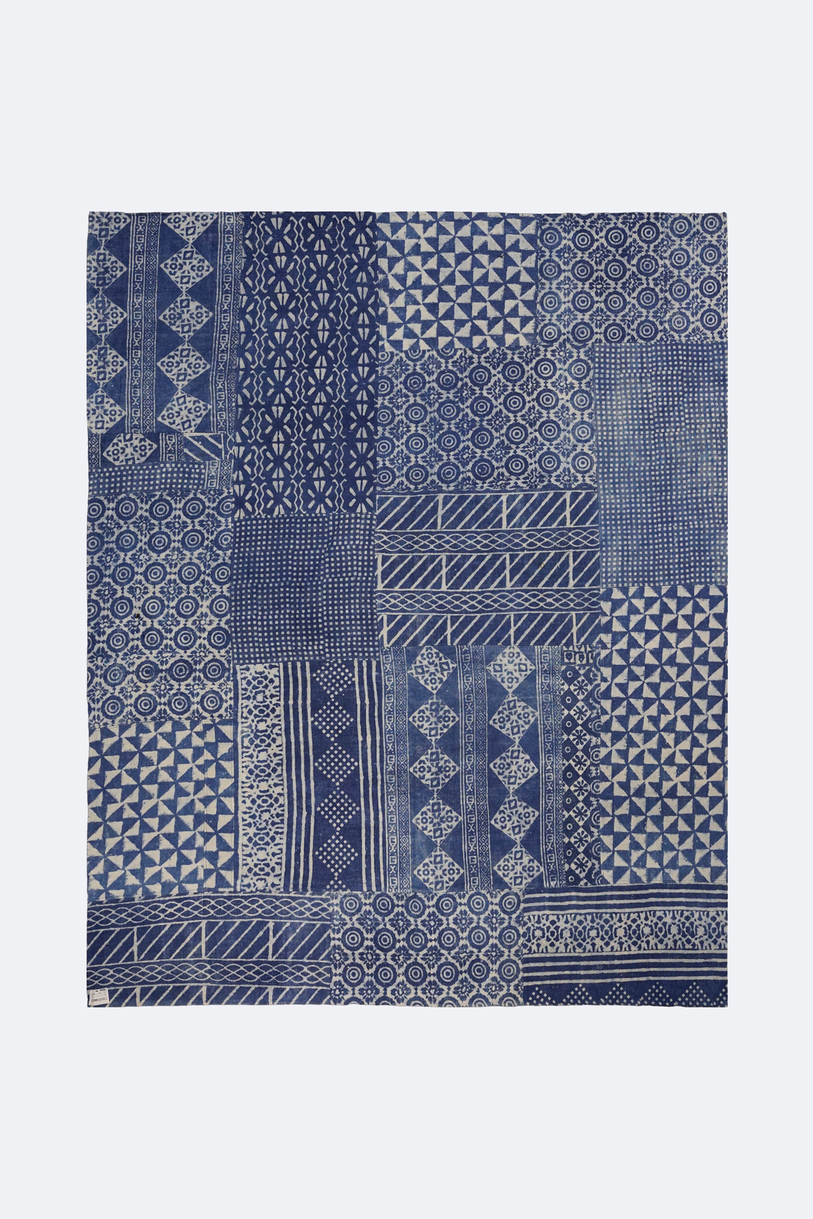 Handmade Indigo Harmony Patchwork Rug