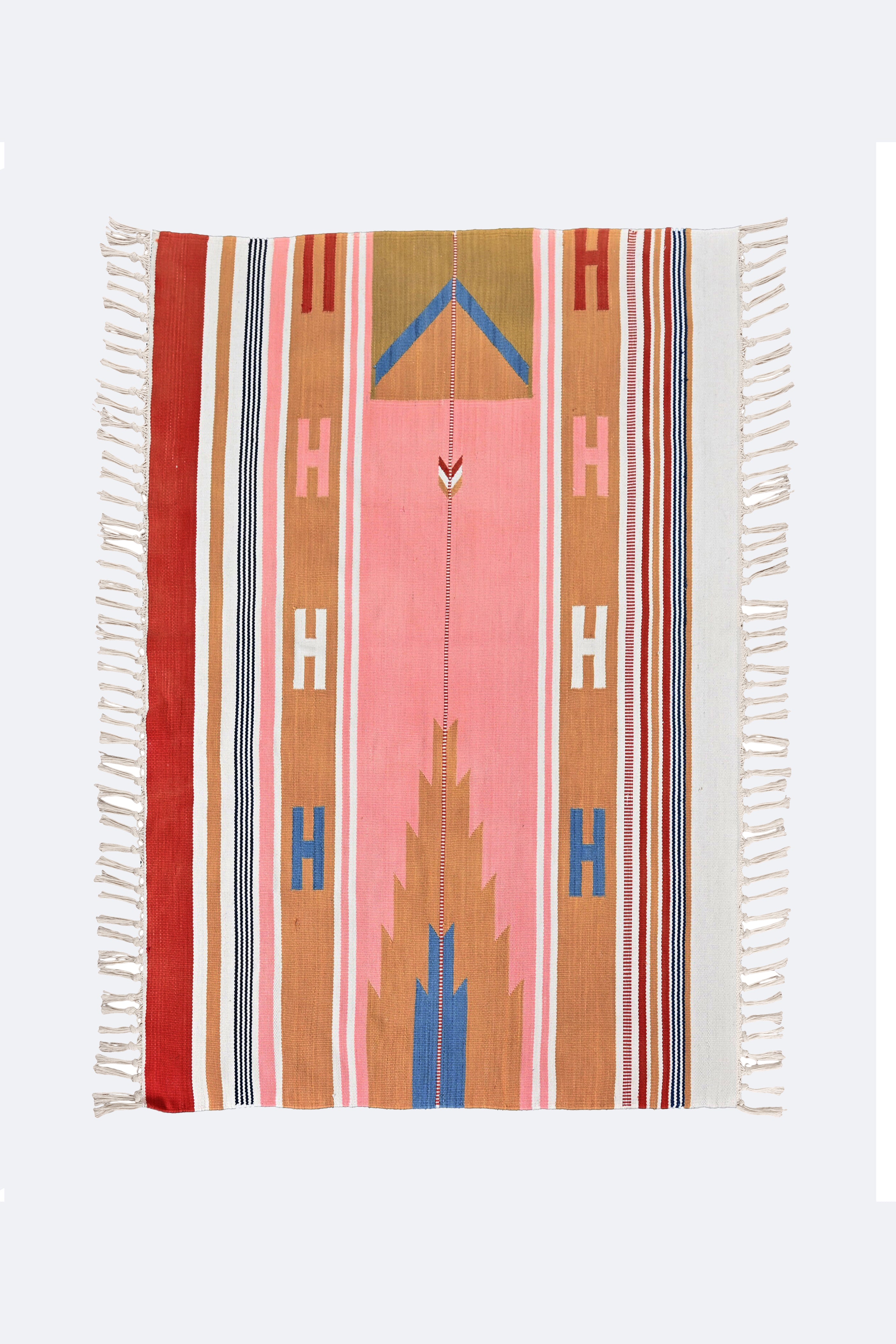 Sunset Aura Cotton Handwoven Muslim Prayer Rug