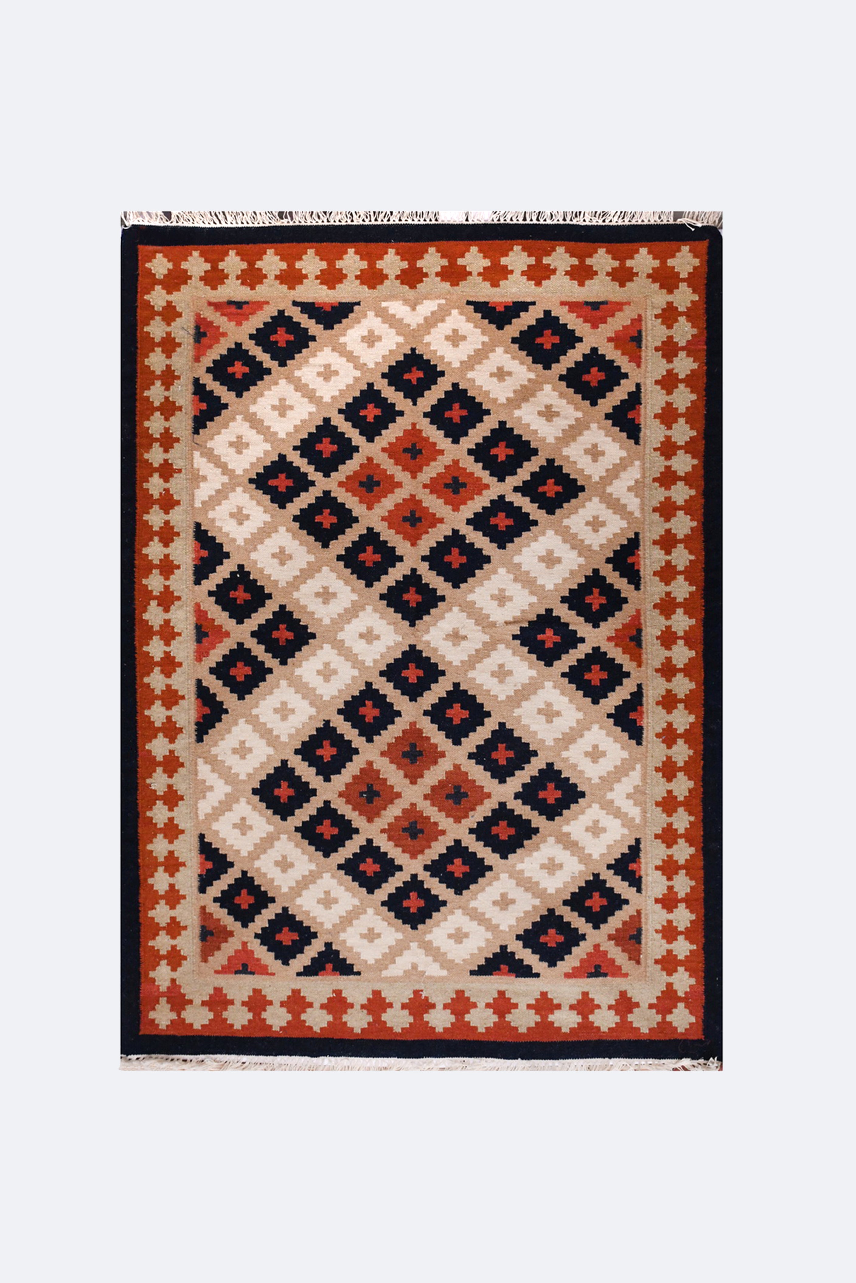 Multi-Color Bazaar Reversible Woolen Rug