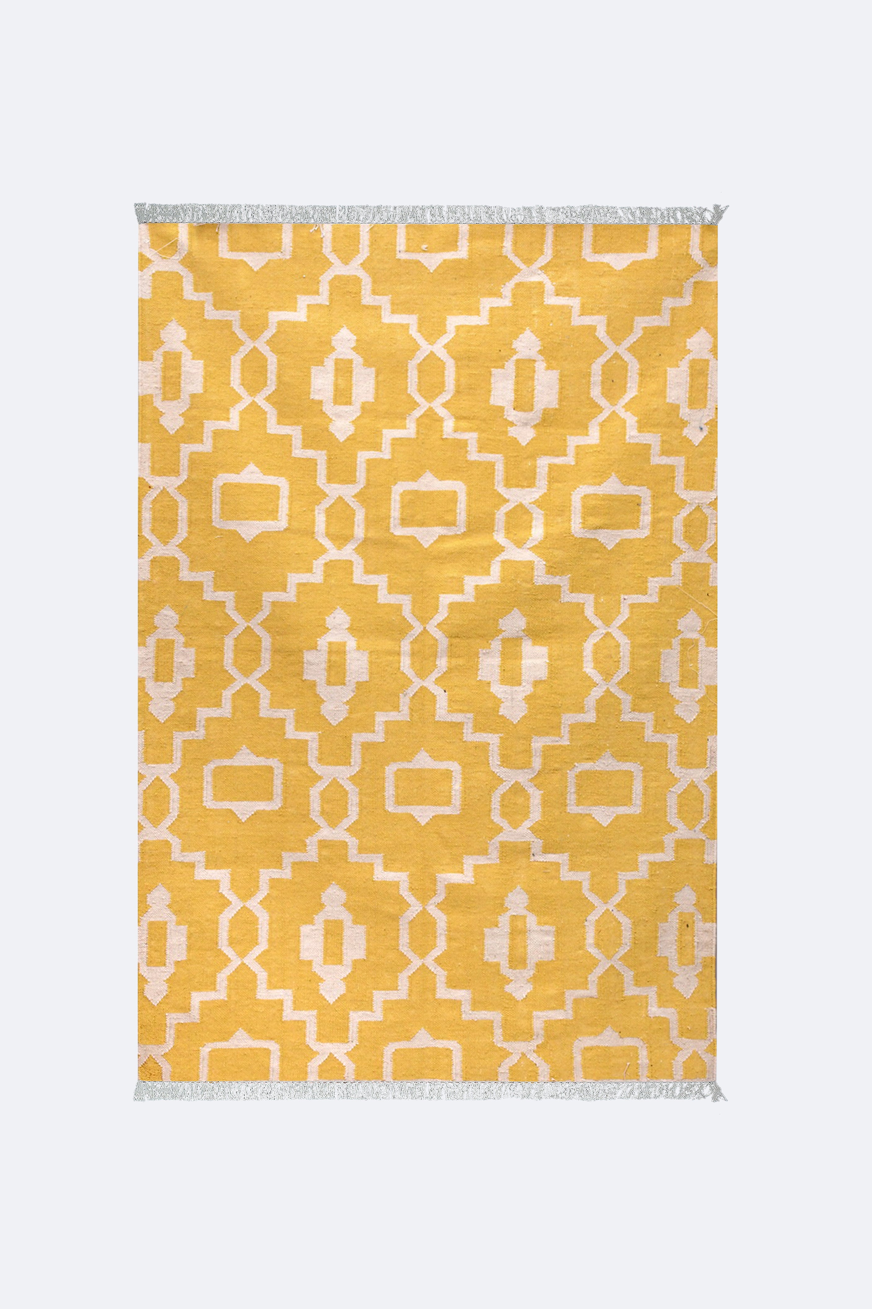 Maze Geometric Reversible Woolen Rug
