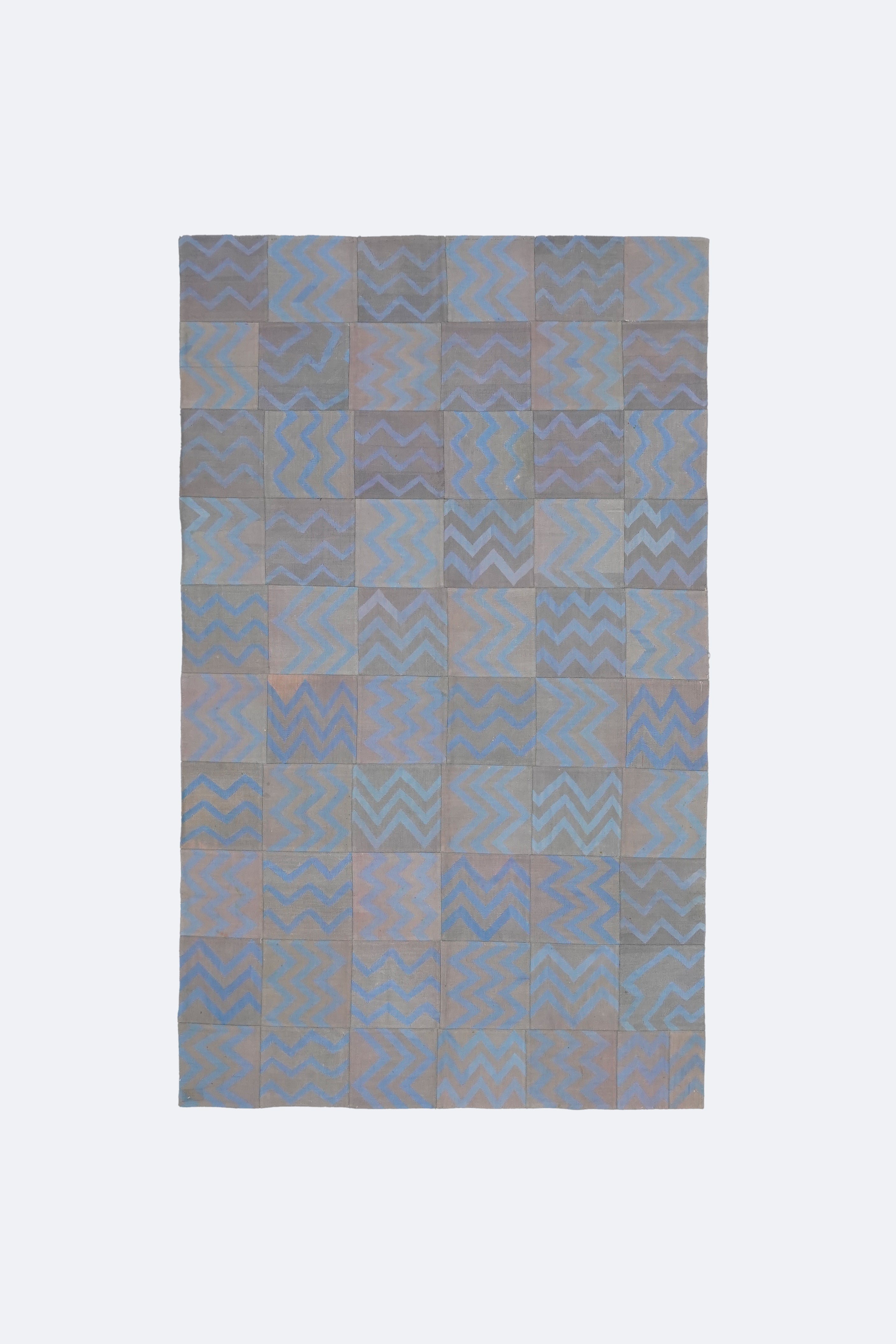 Zigzag Mist Patchwork Rug