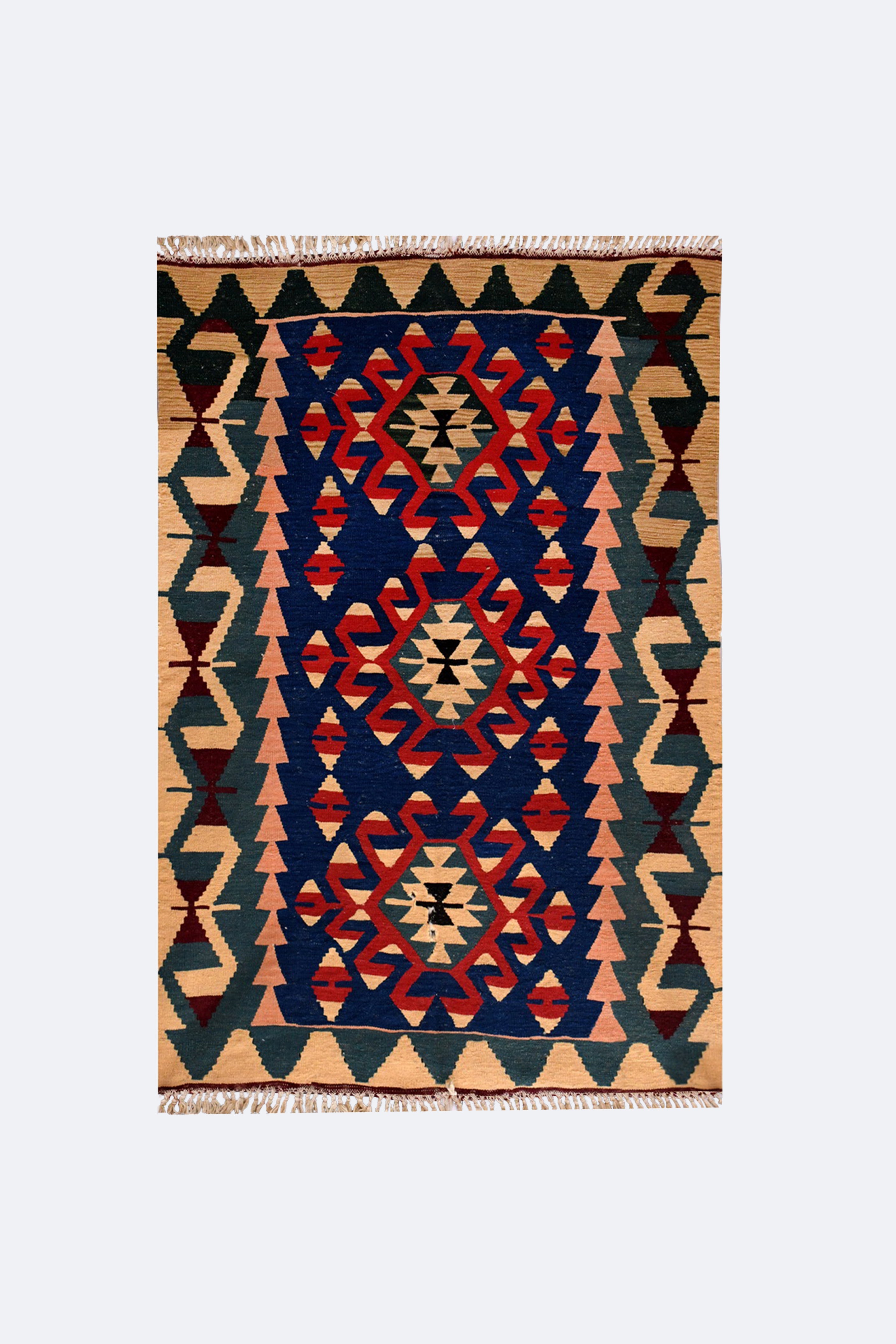 Traditional Floral Medallion Reversible Rug