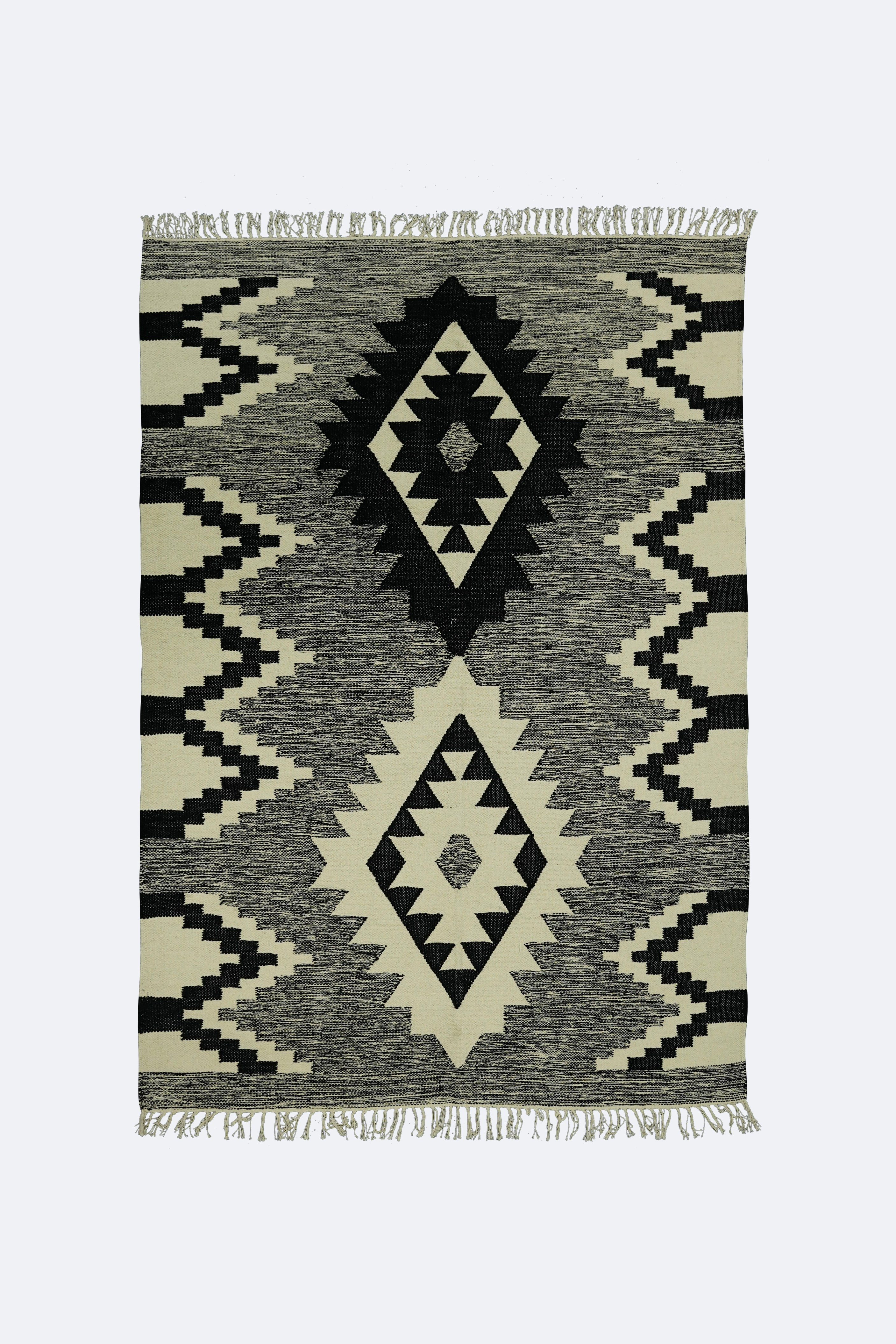 Atlas Diamond Handmade Cotton Moroccan Pile Rug