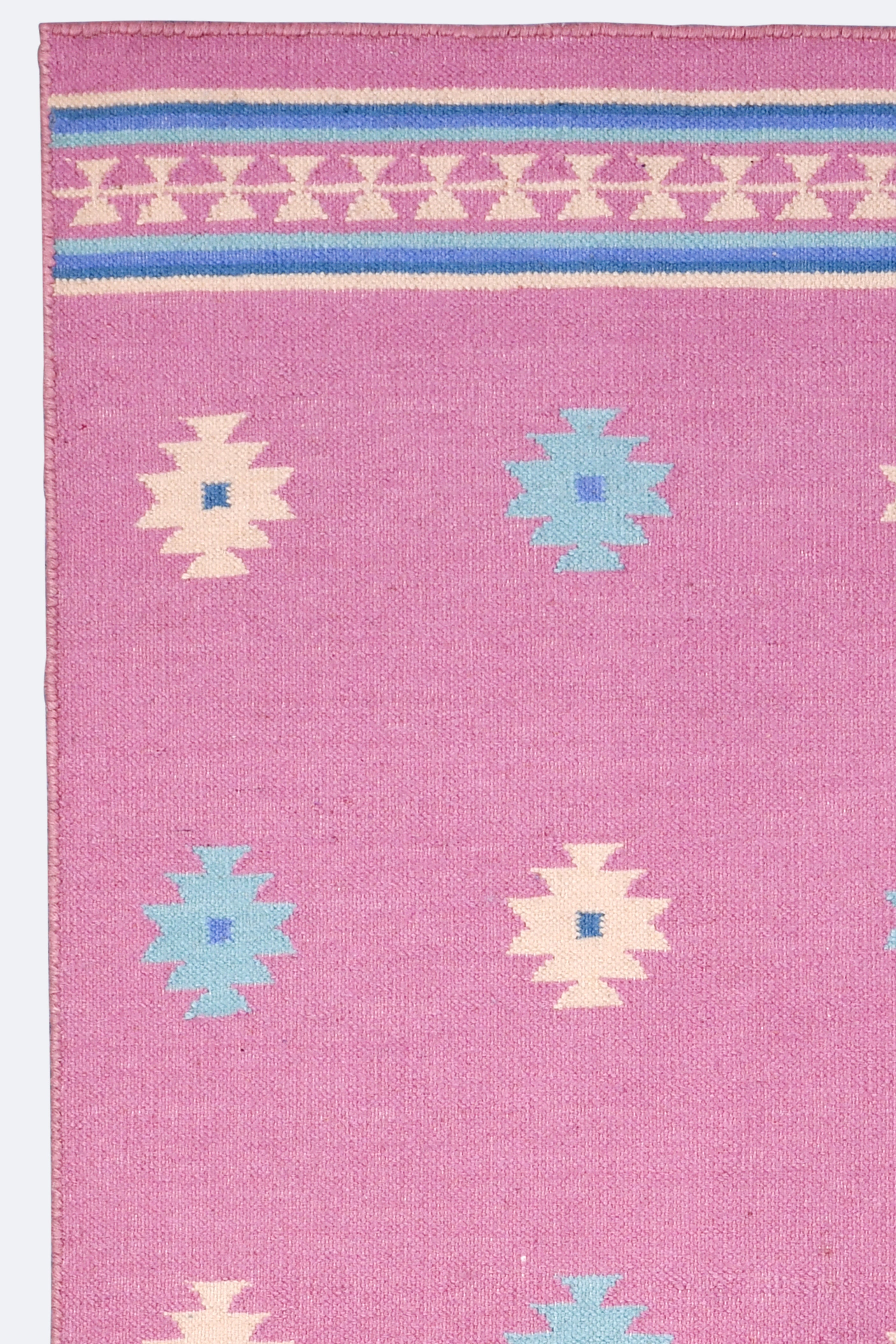 Pink Horizon Handwoven Cotton Runner