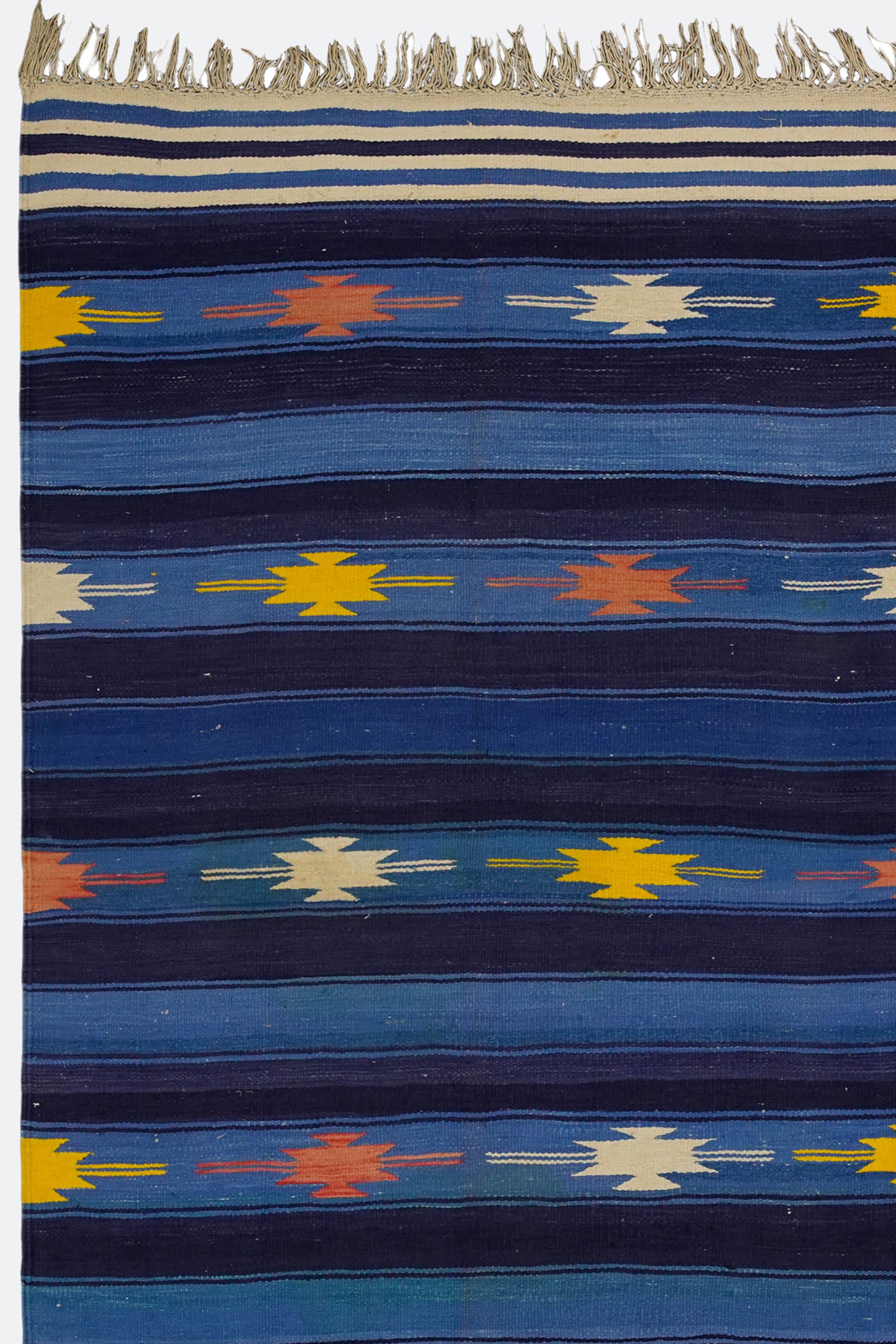 Blue Horizon Striped Punjabi Dhurrie