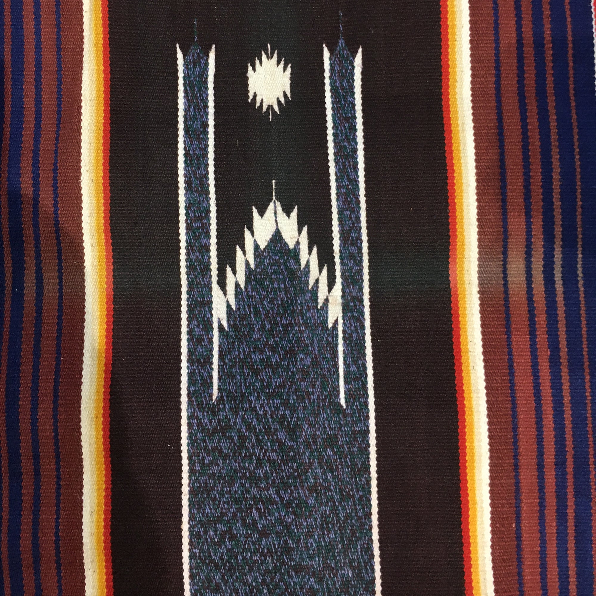 Jainamaz Prayer Rug in Midnight blue and Rusty Red