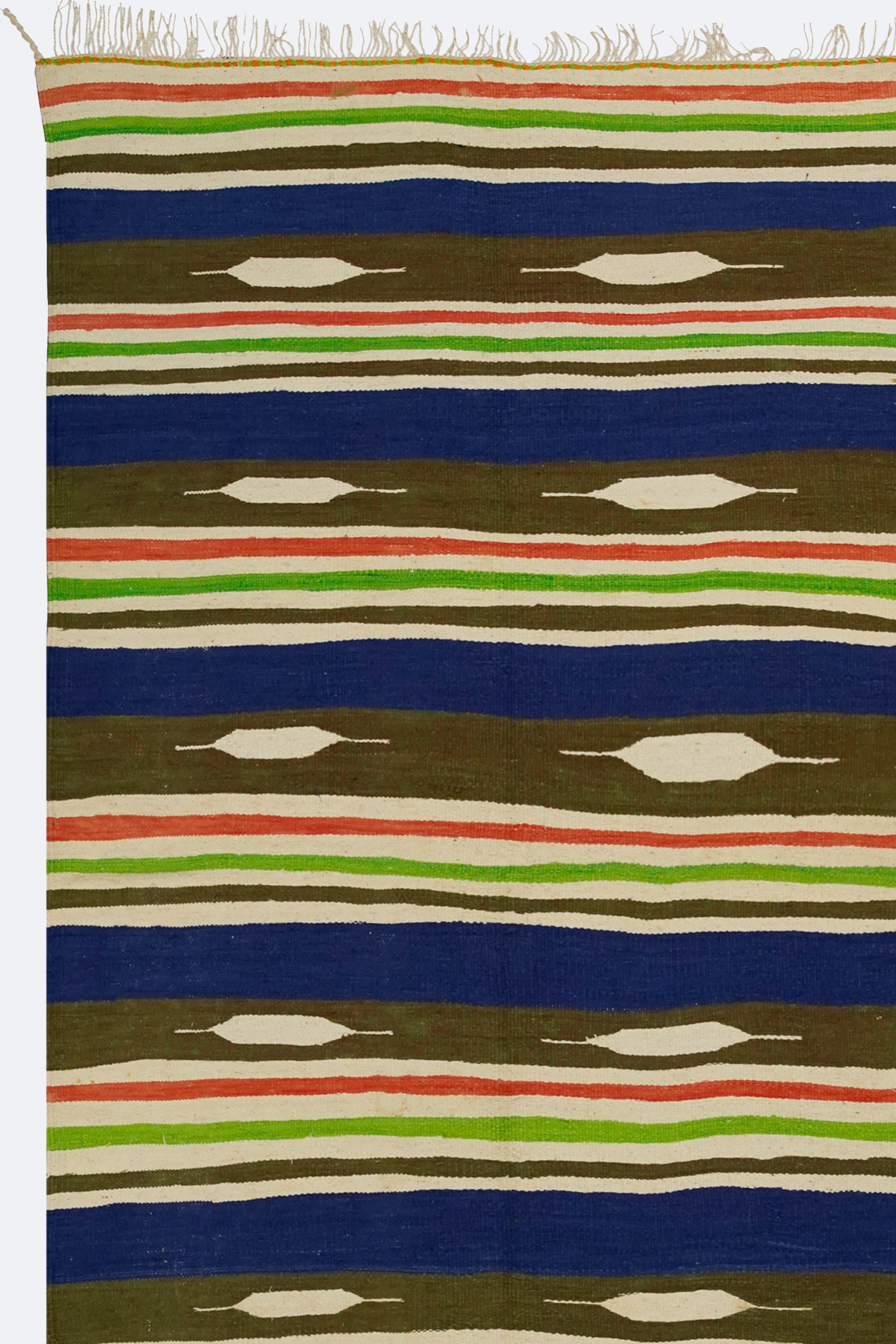 Handwoven Multicolor Striped Punjabi Dhurrie