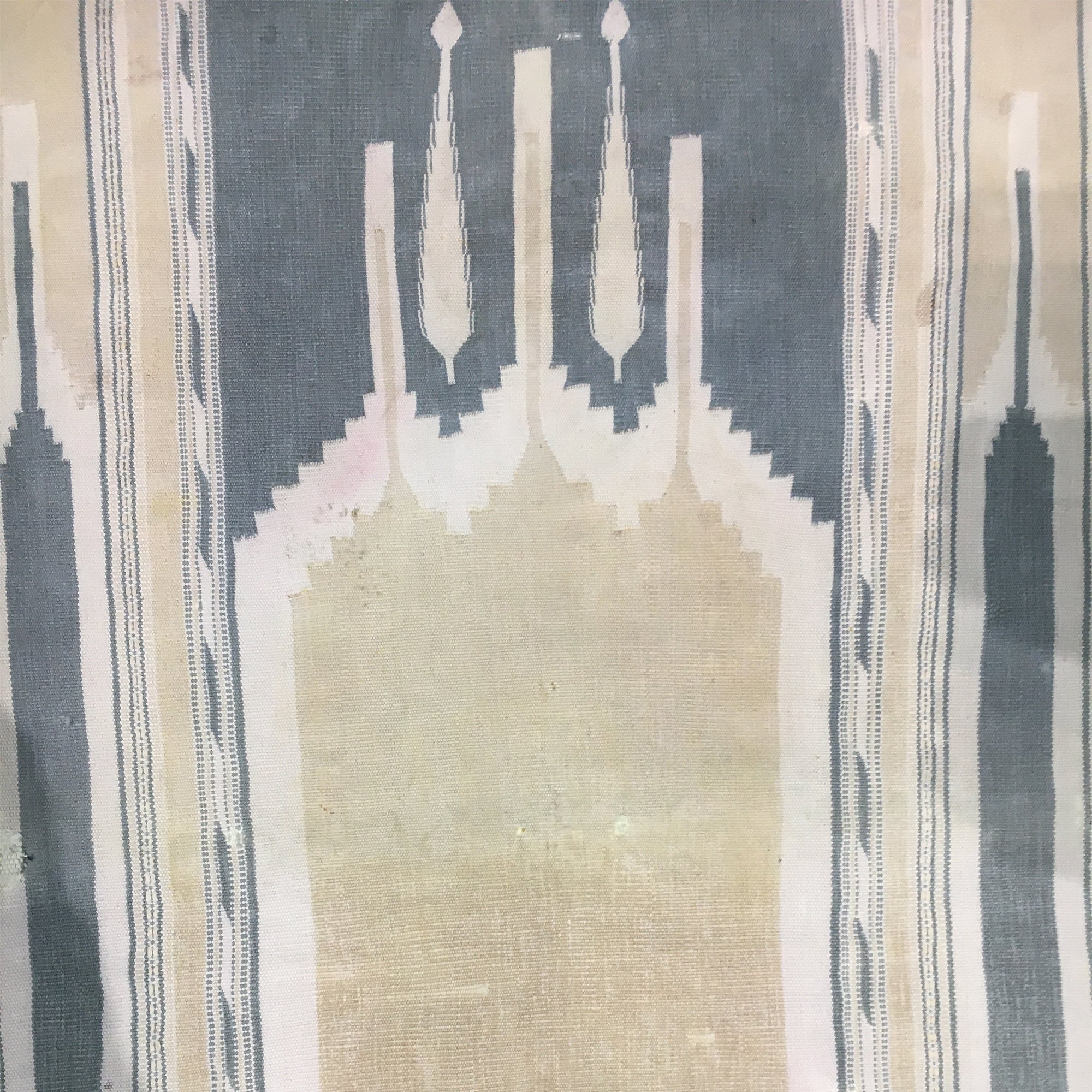 Jainamaz Prayer Rug in Slate Blue and Sand
