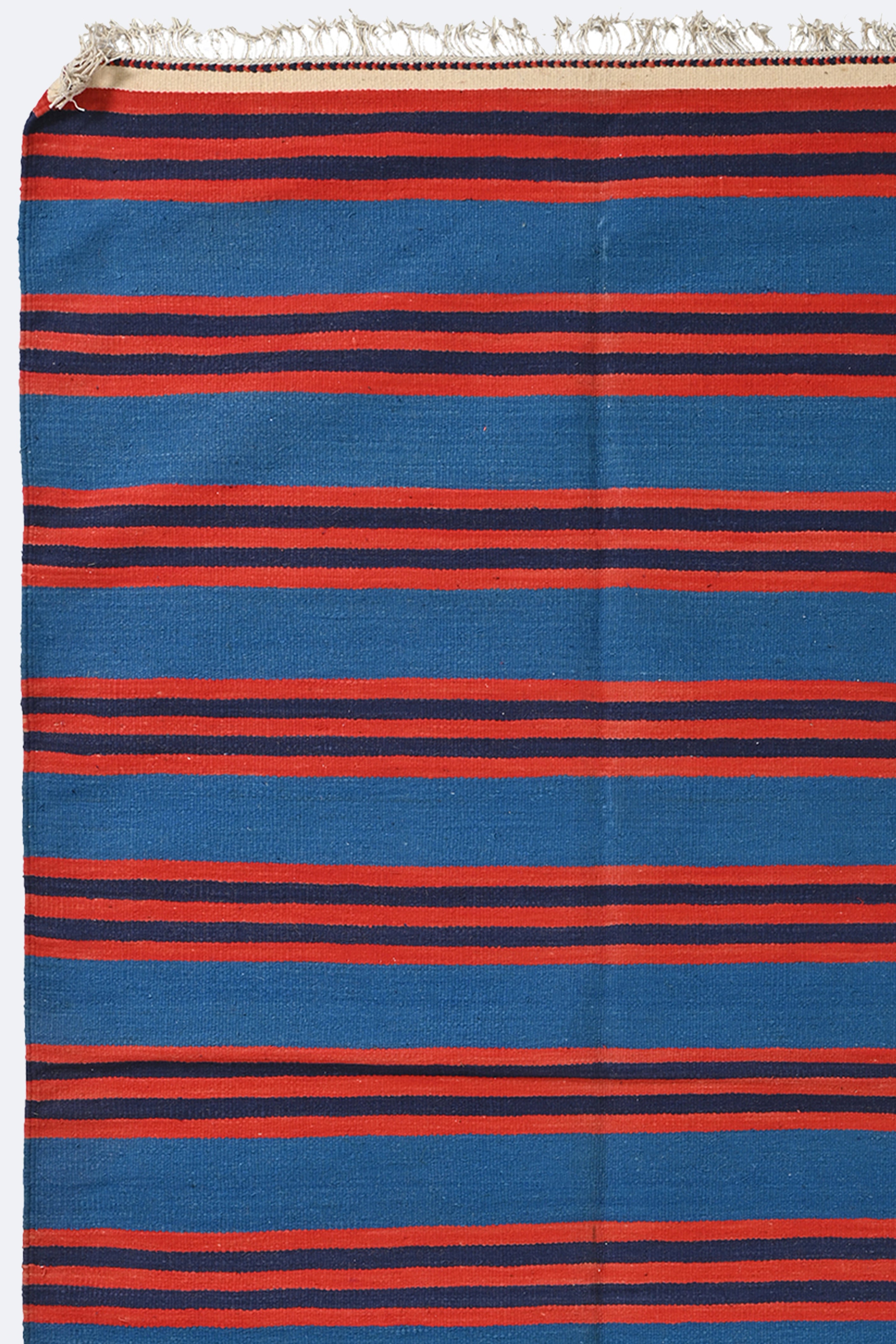 Crimson Stripe Punjabi Dhurrie