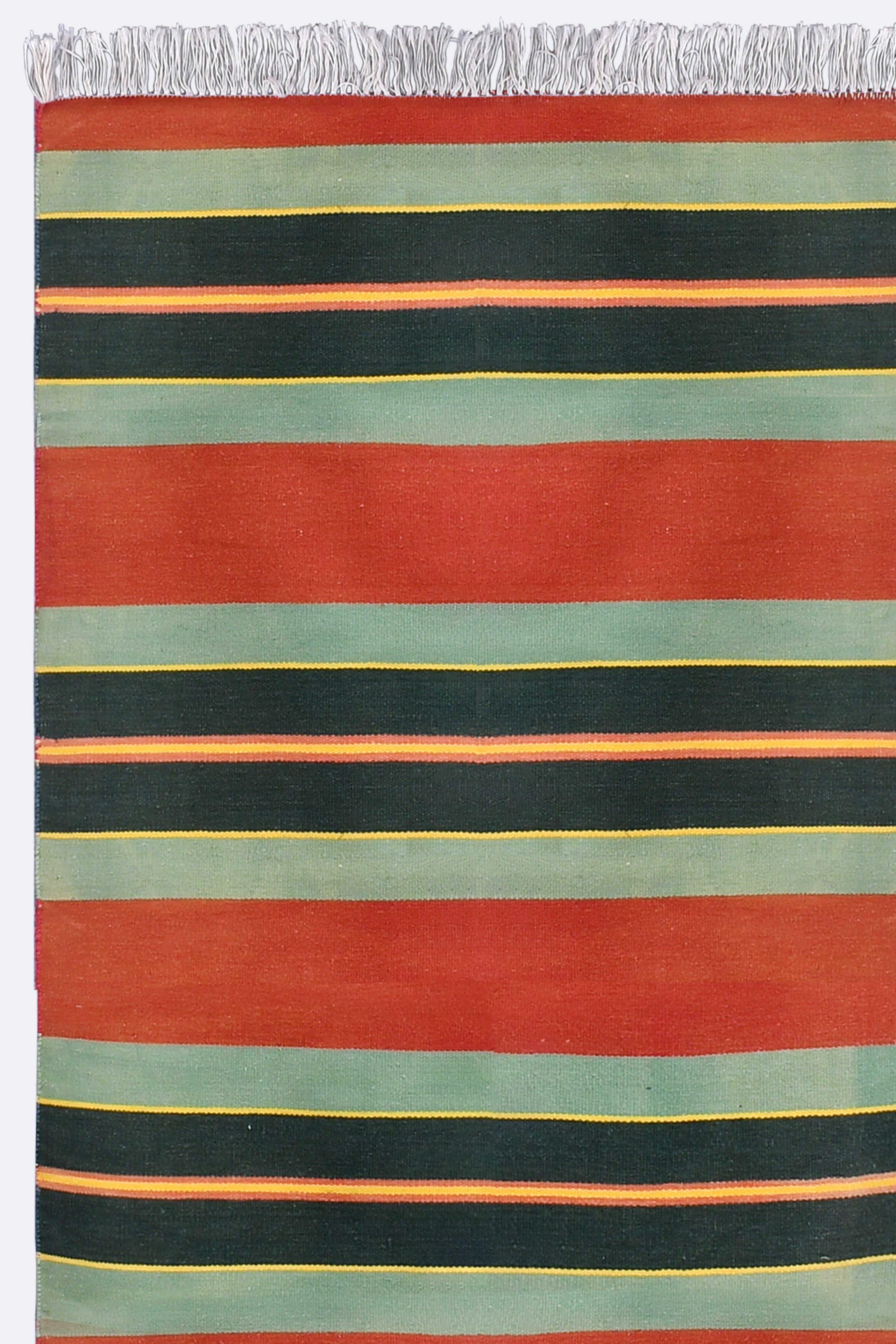 Terracotta Stripes Handwoven Cotton Runner