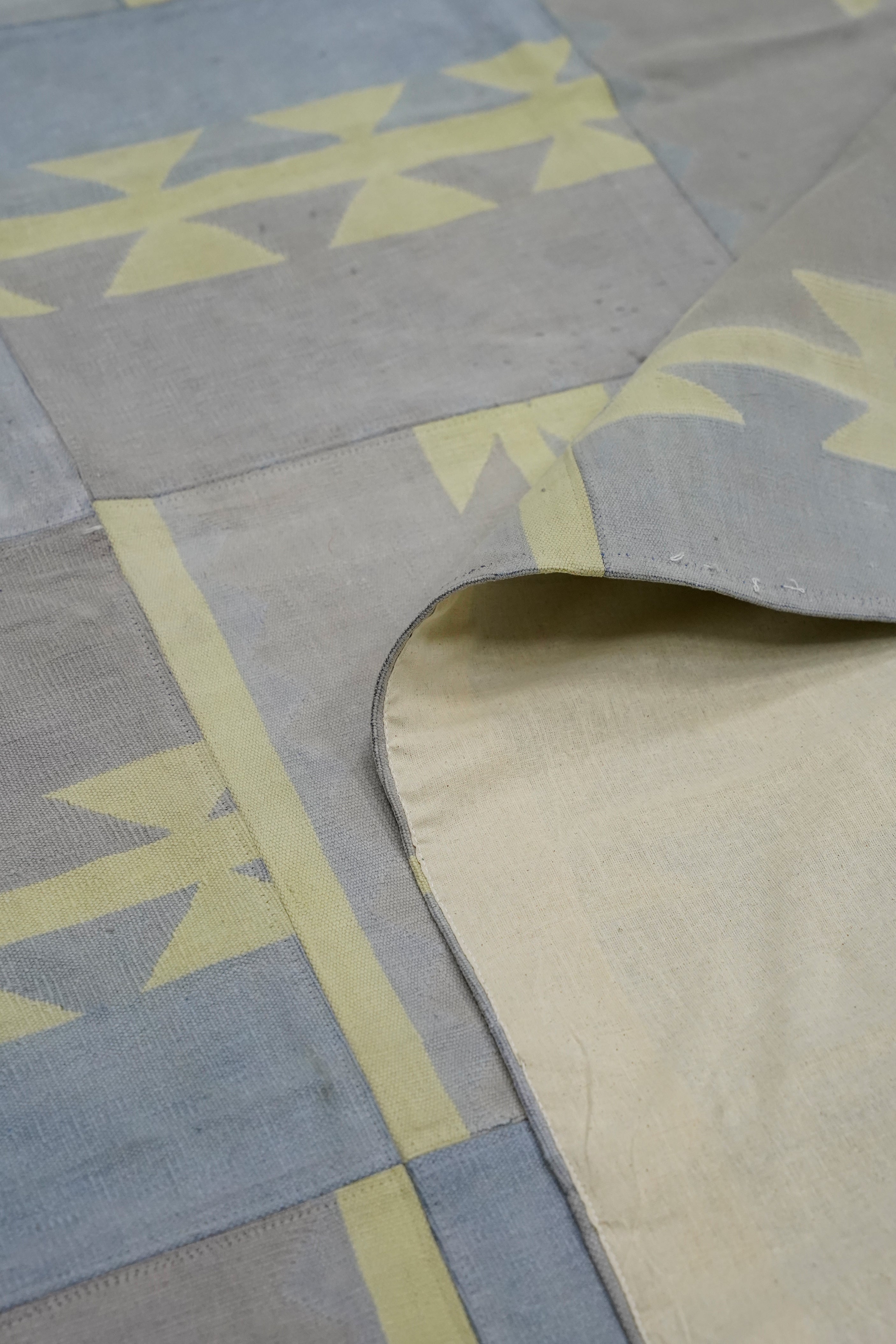 Soft Beam Geometric Patchwork Rug