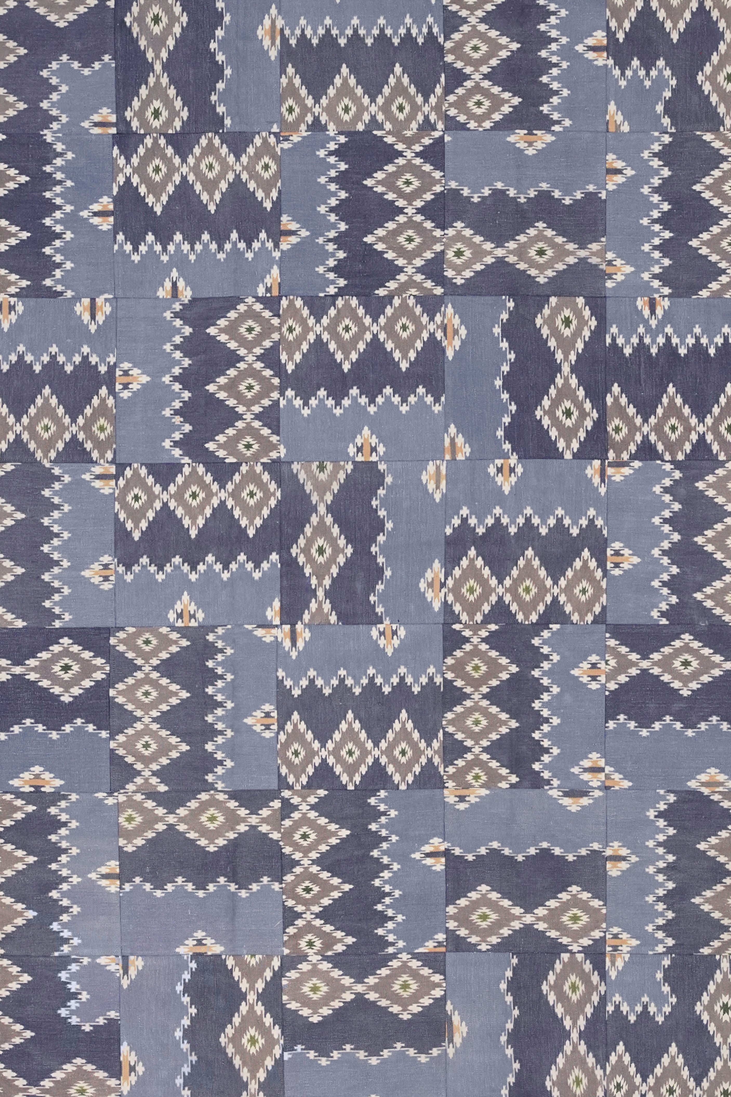 Modern Abstract Accent Patchwork Rug