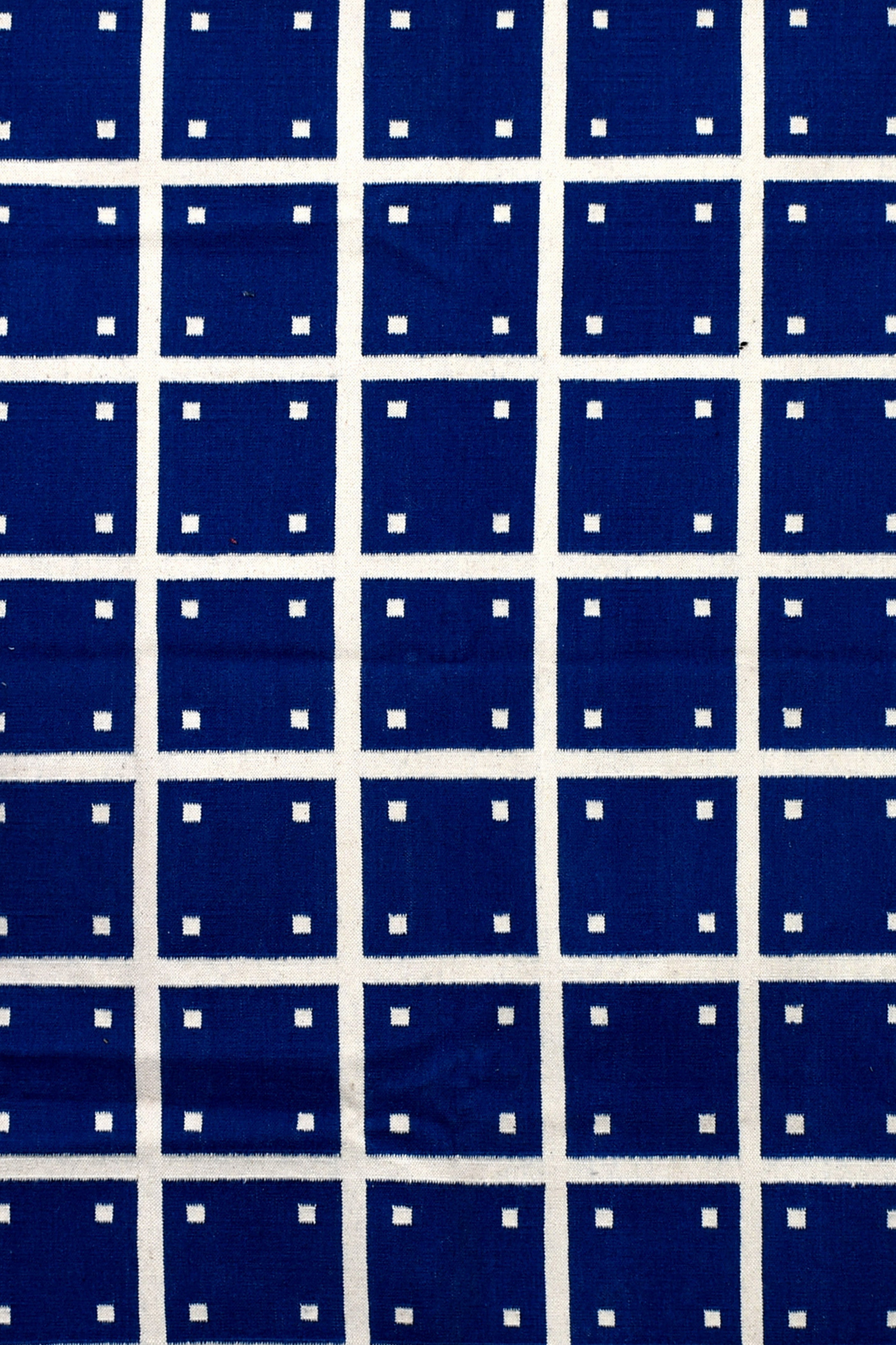 Modern Coastal Indigo Reversible Flatweave Rug