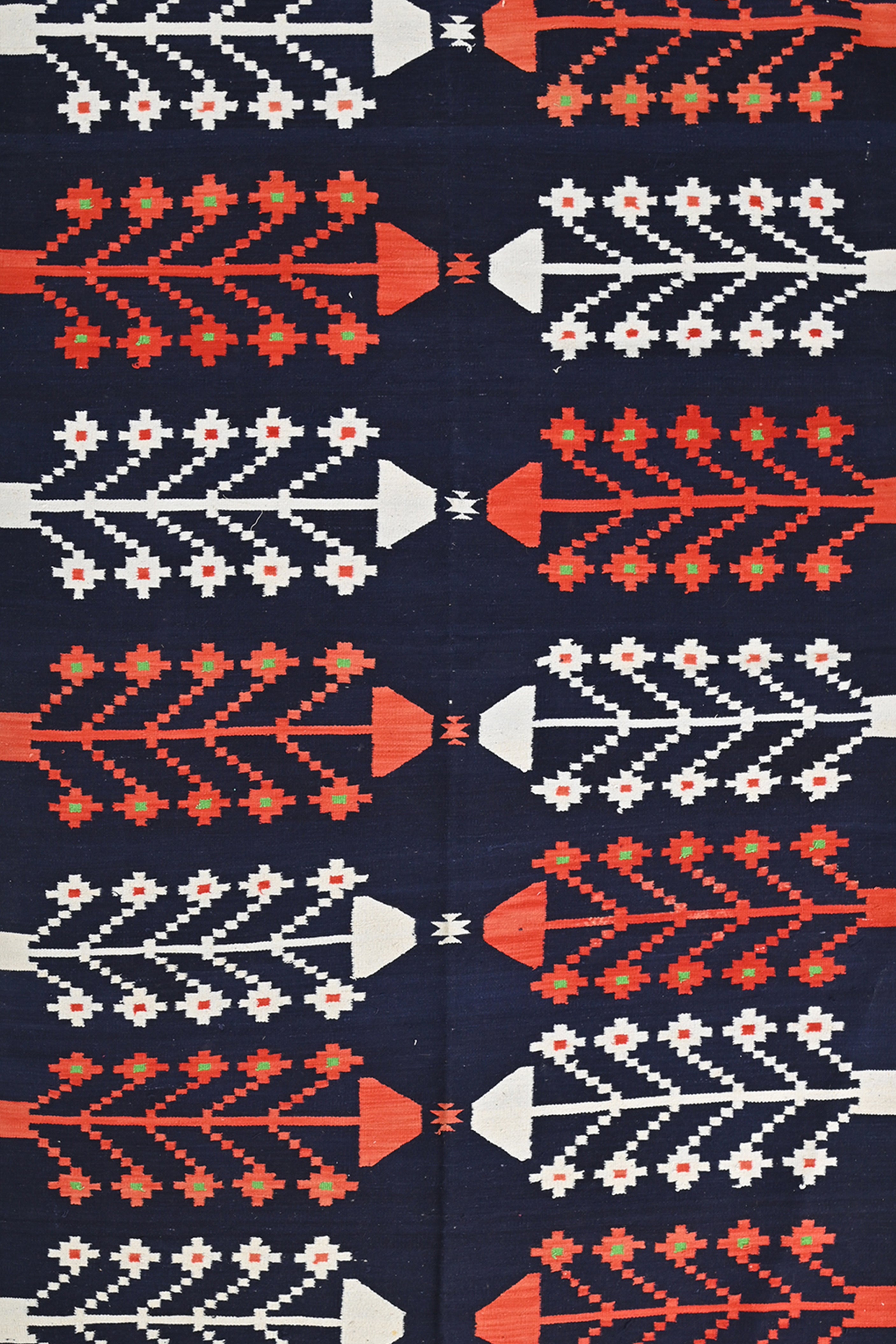 Midnight Flora Punjabi Dhurrie