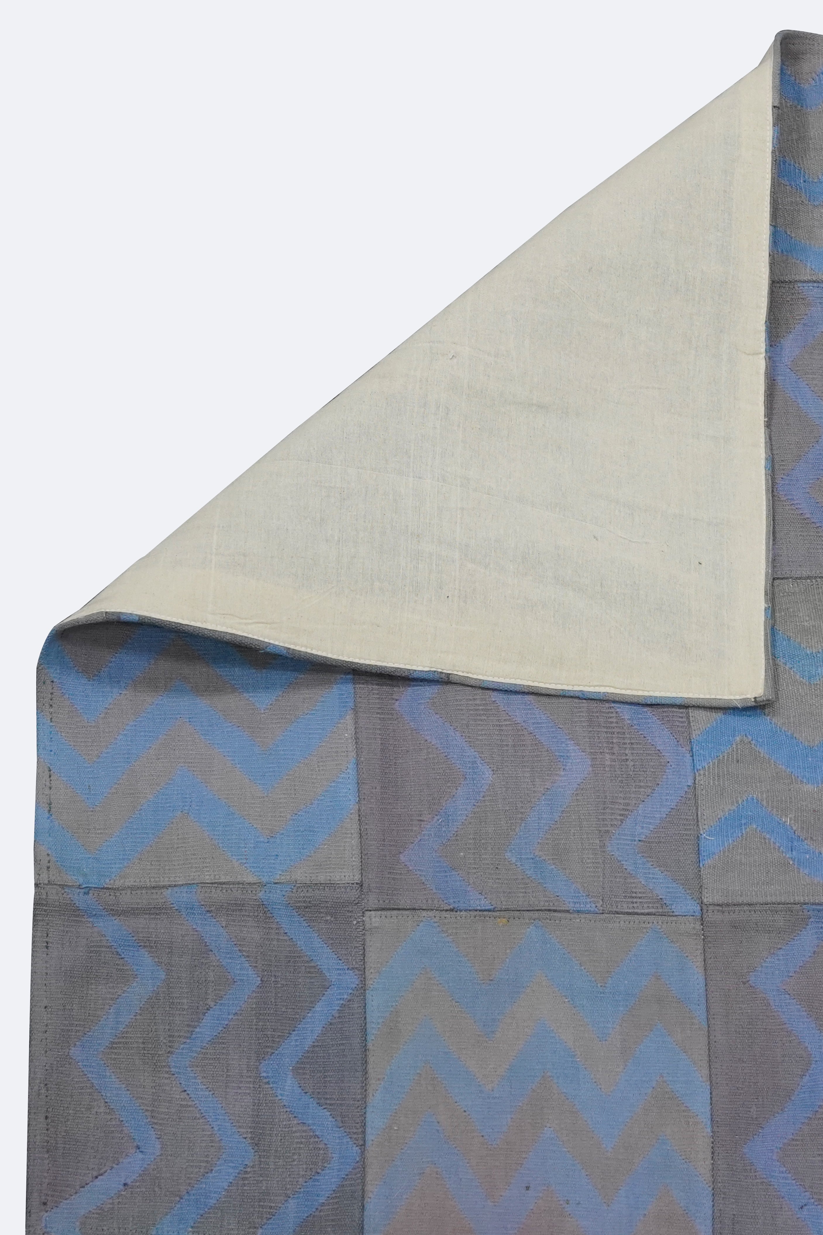 Zigzag Mist Patchwork Rug