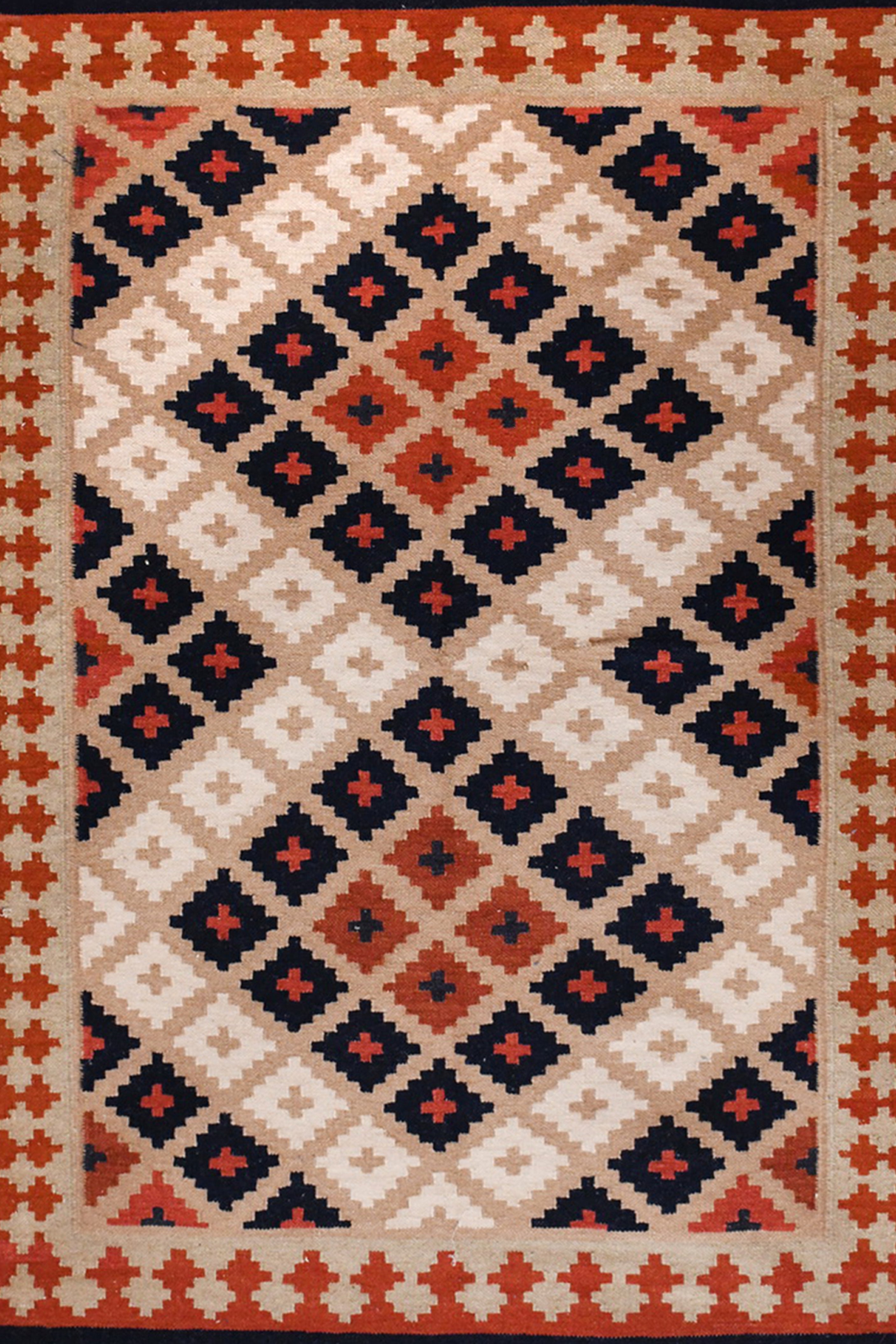 Multi-Color Bazaar Reversible Woolen Rug