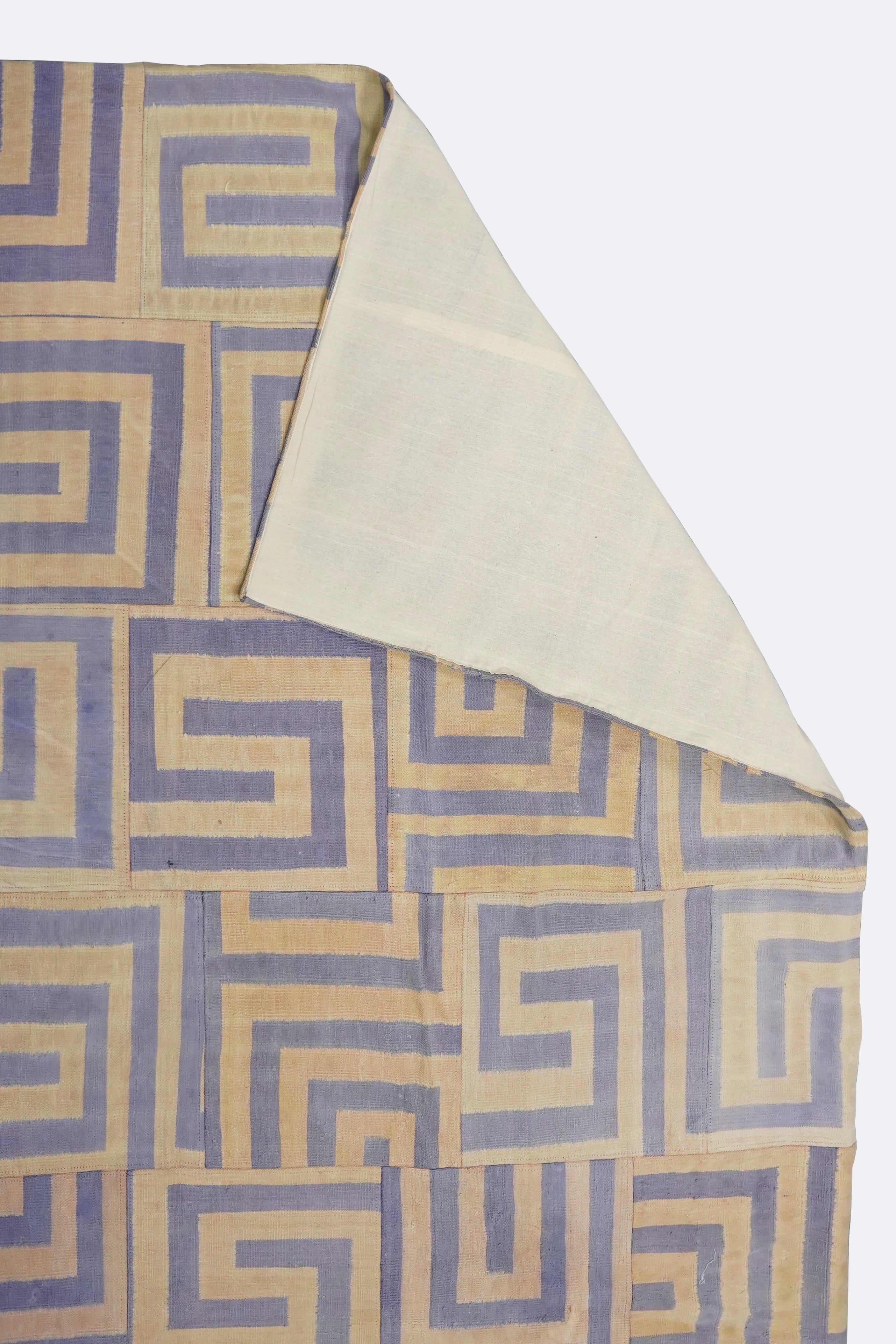 Distressed Geometric Vintage Look Patchwork Rug