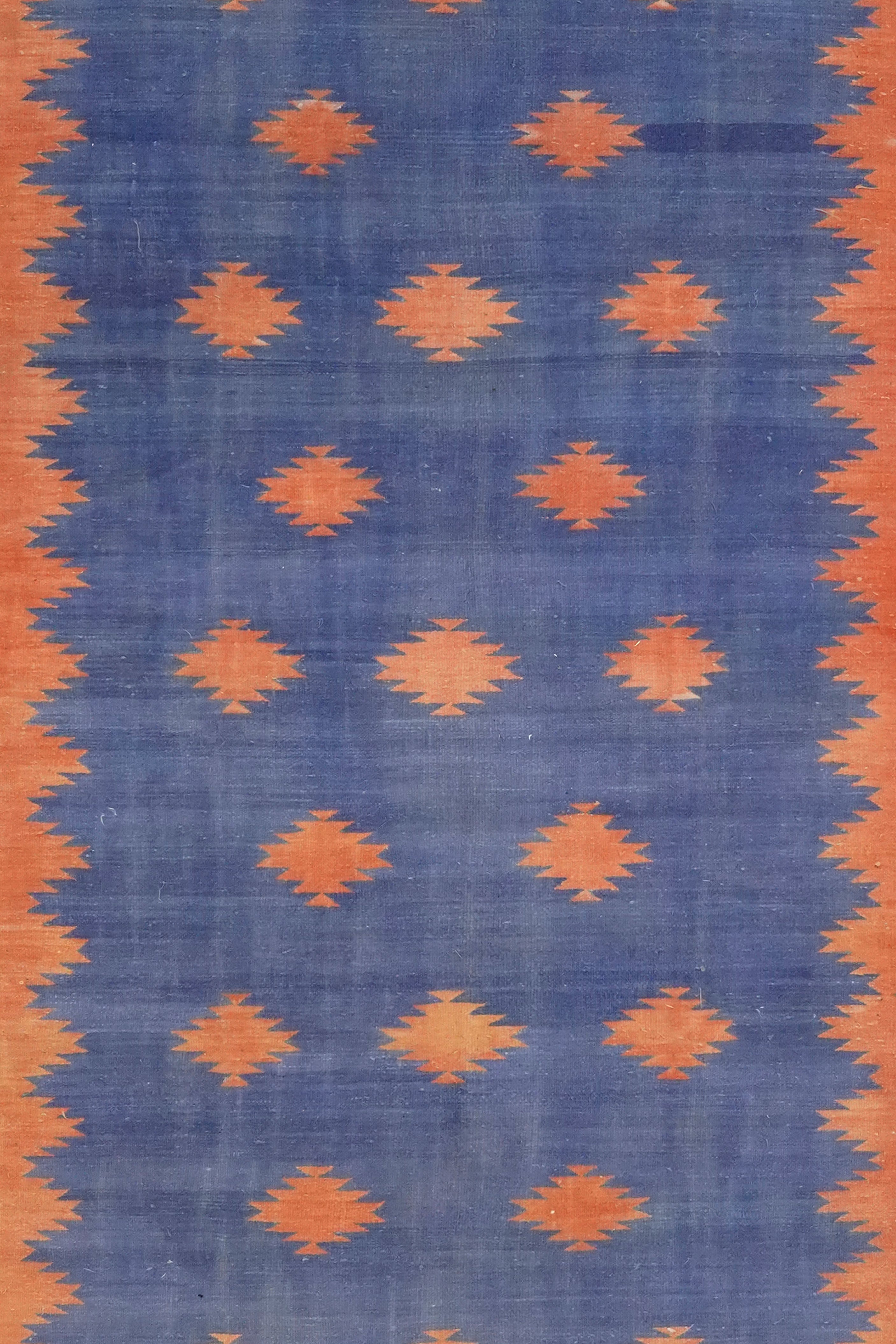 Sunset Diamond Ikat Punjabi Dhurrie