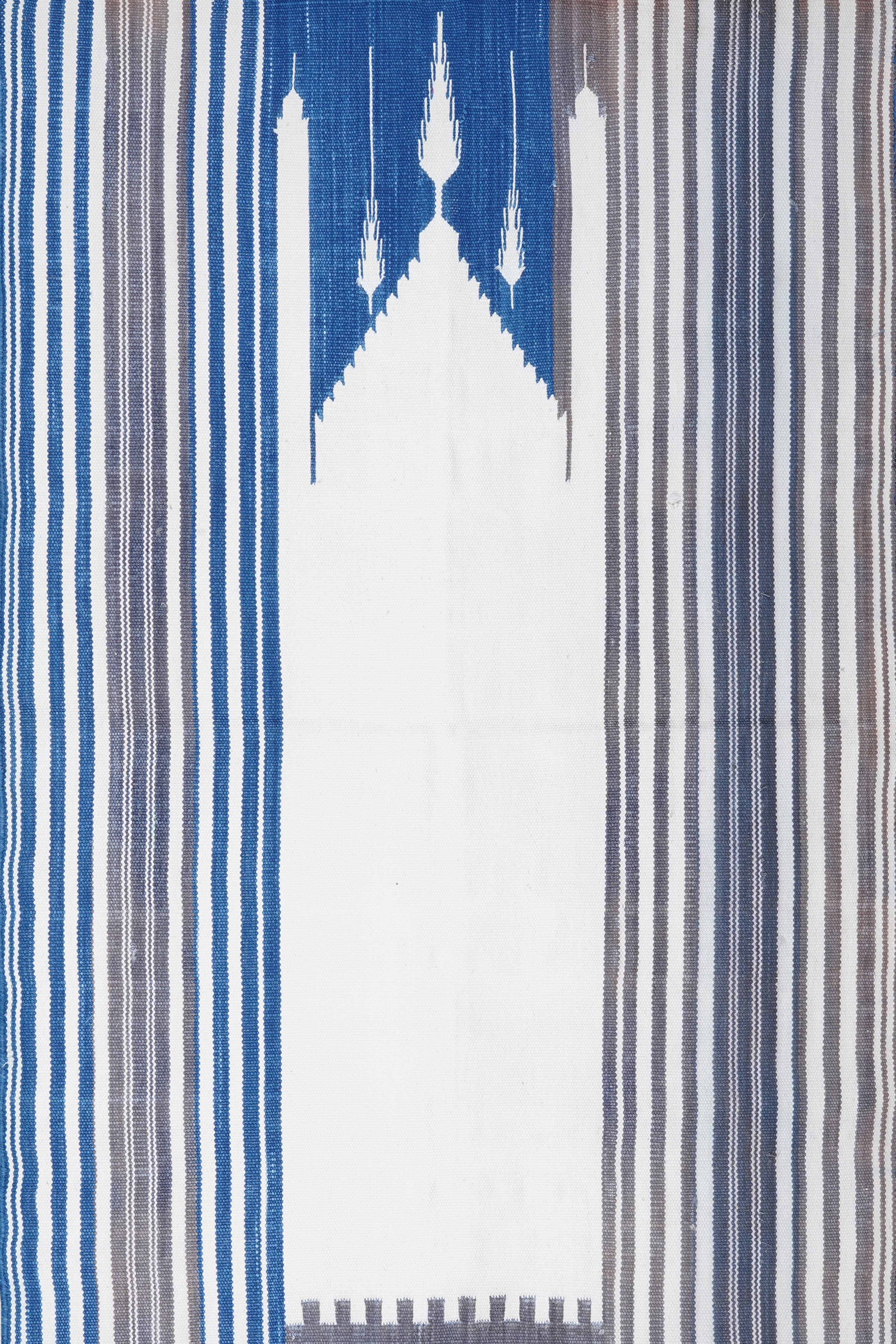 Azure Cotton Handwoven Muslim Prayer Rug