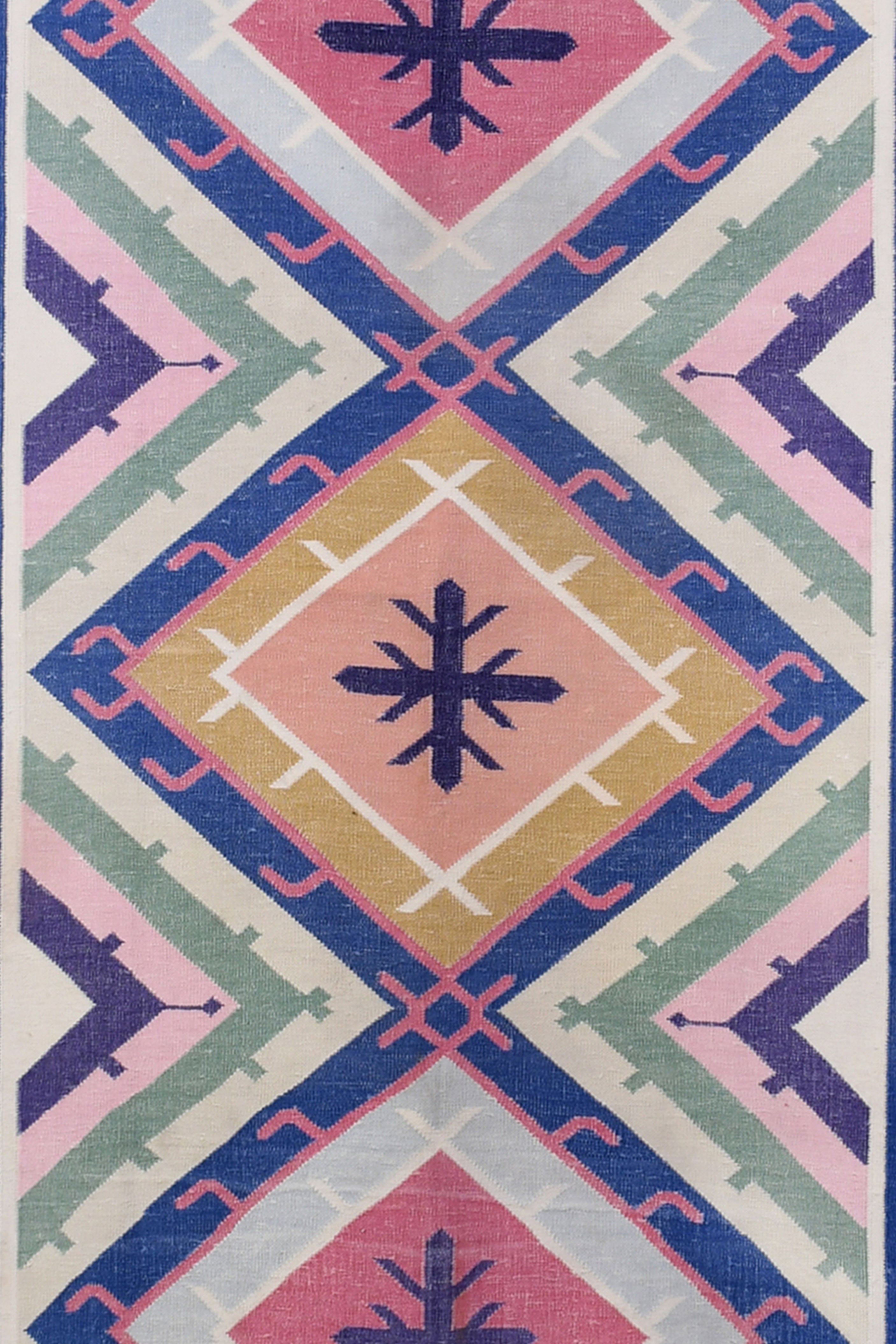 Bohemian Diamond Cotton Runner