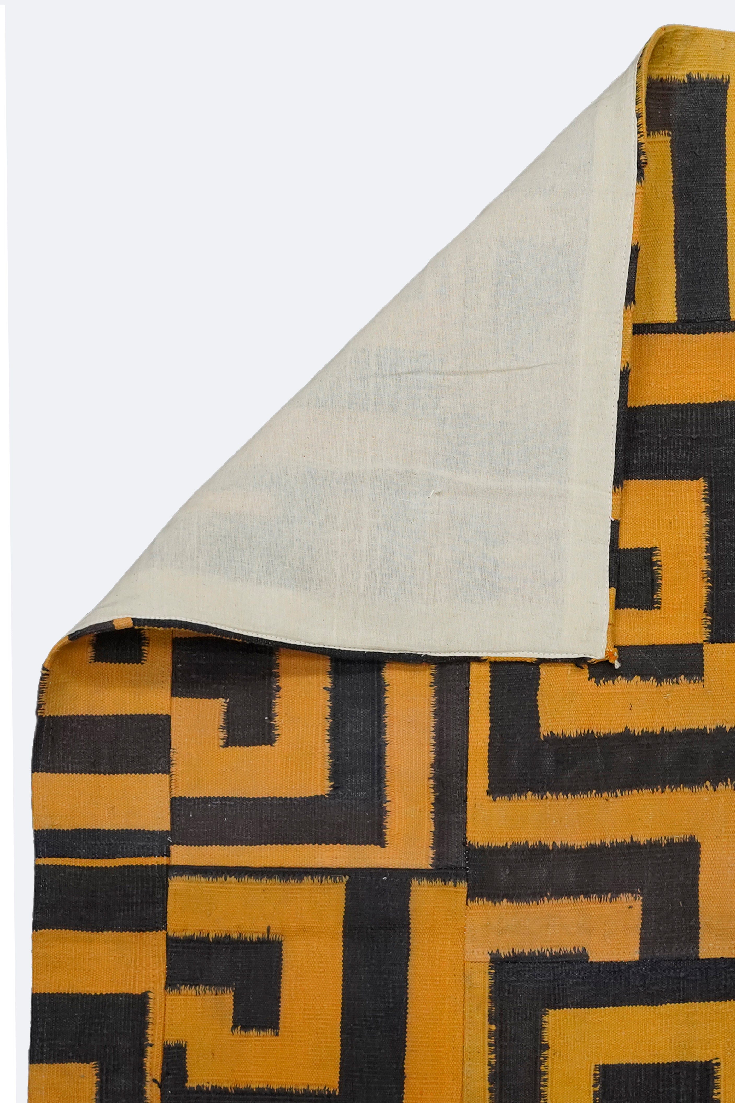 Ochre Labyrinth Patchwork Rug