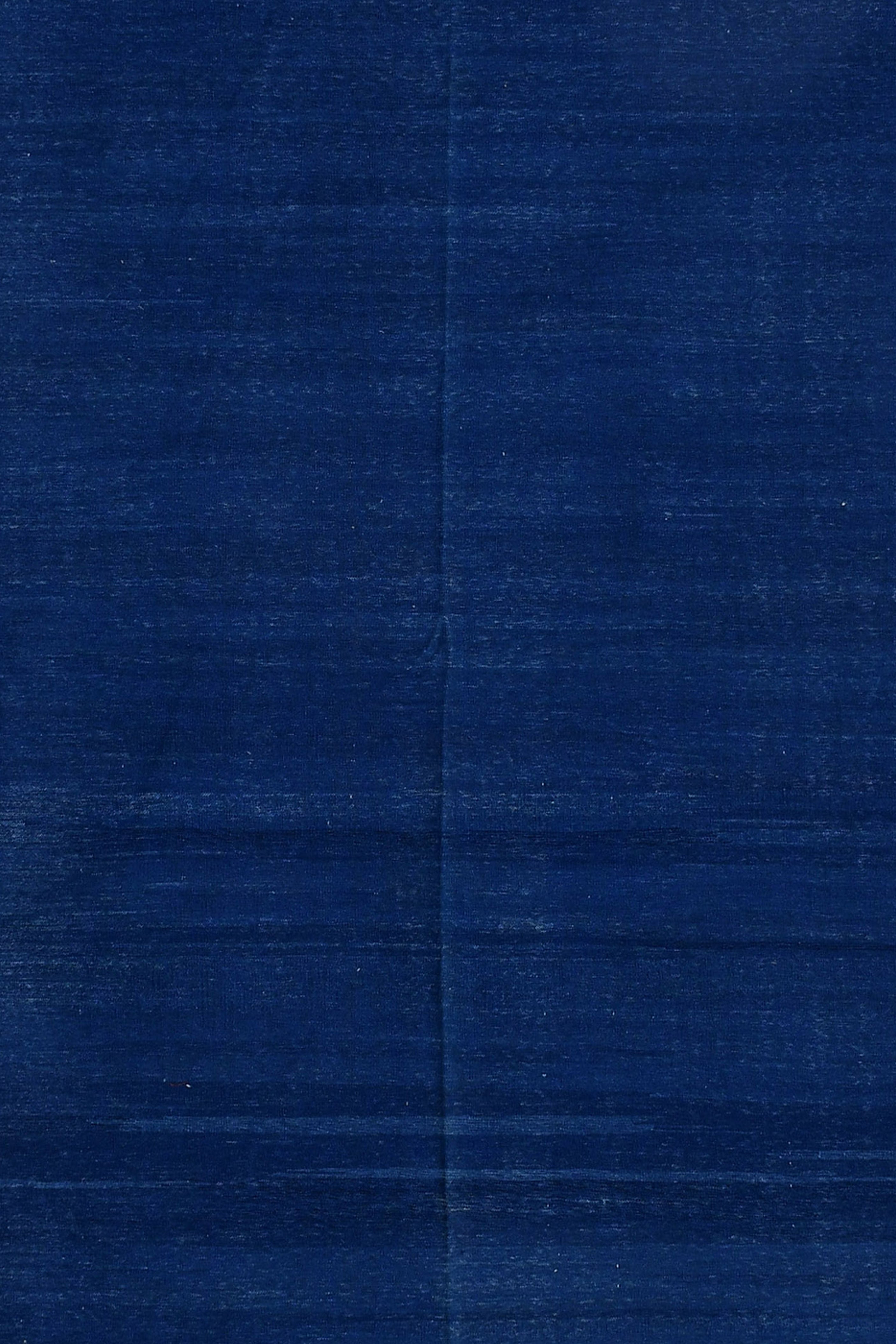 Solid Blue Distressed Reversible Wool Rug