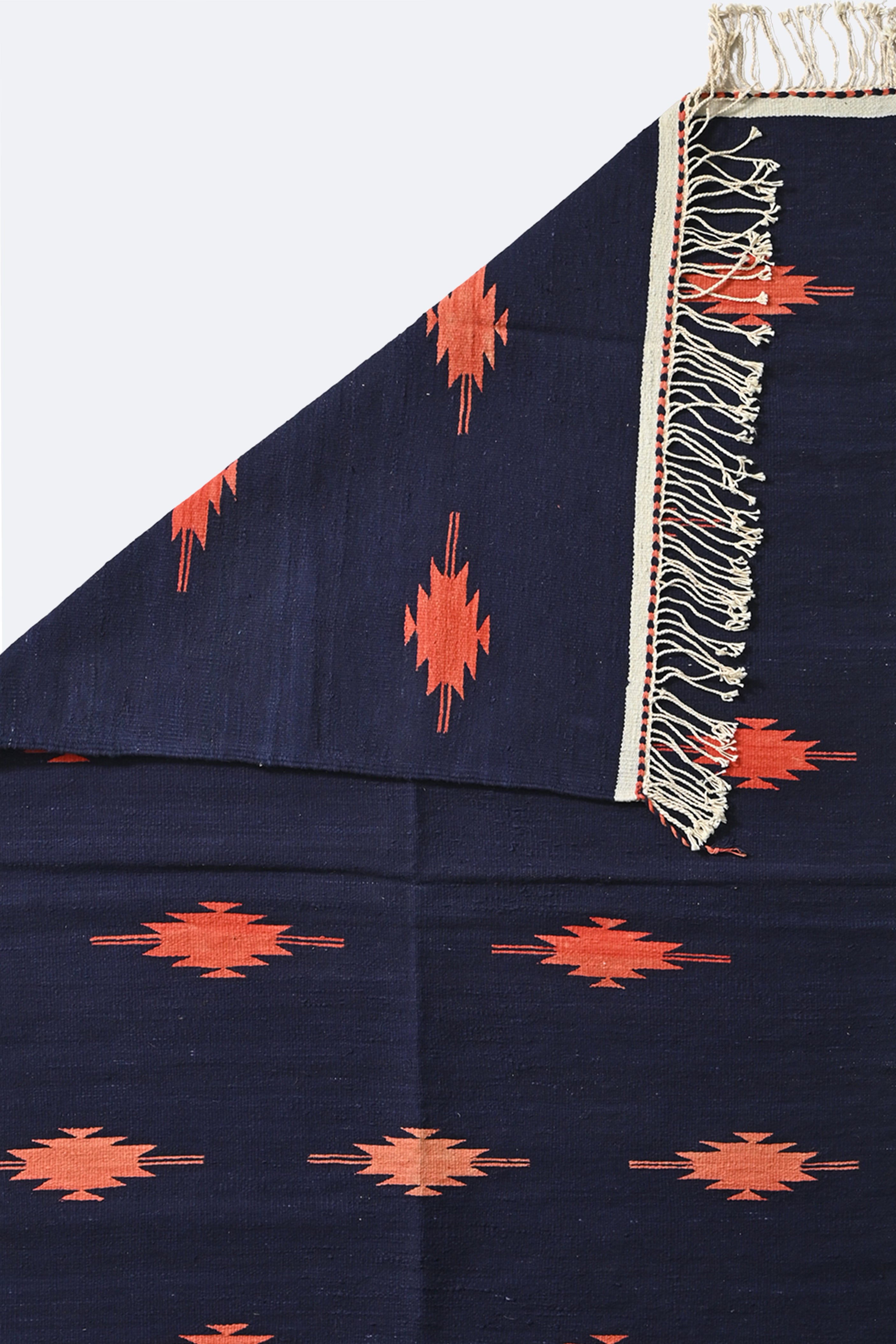 Navy Flame Punjabi Dhurrie