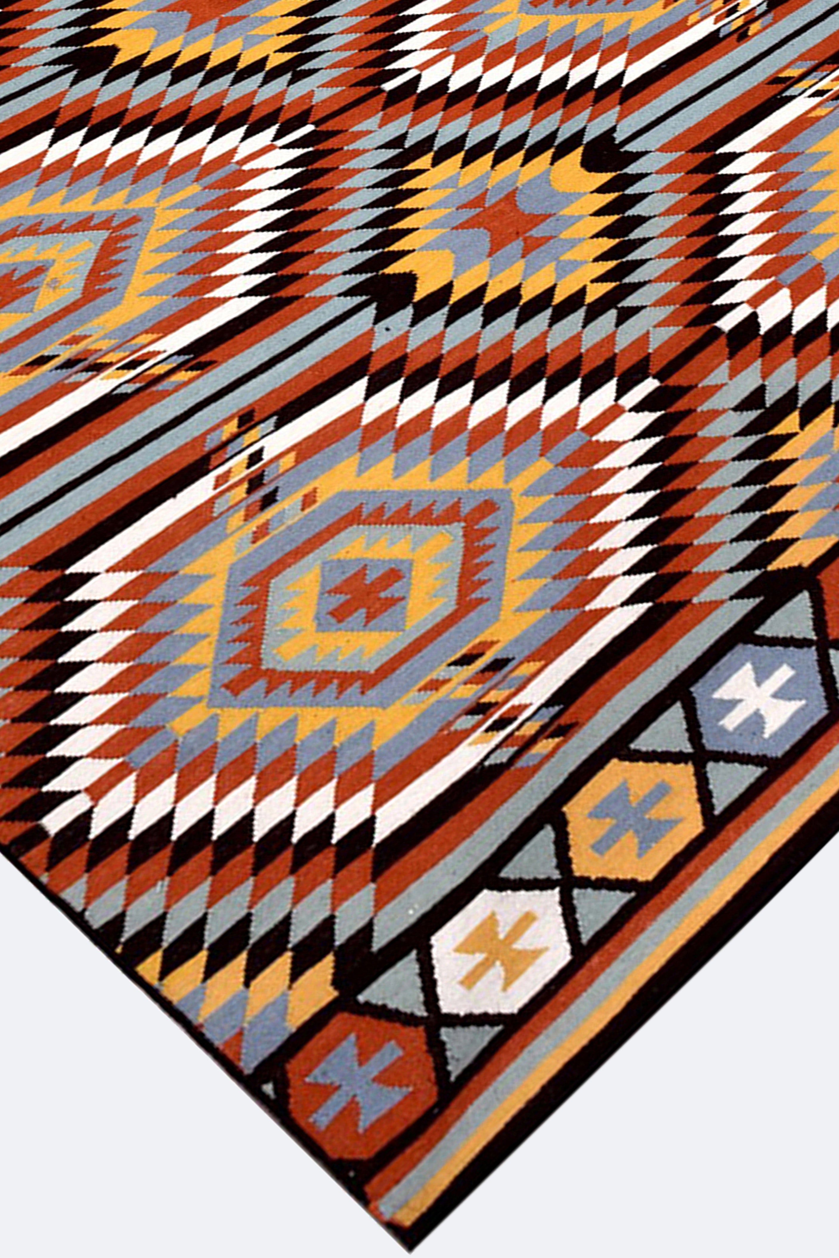 Maximalist Multi-Color Tribal Woolen Rug