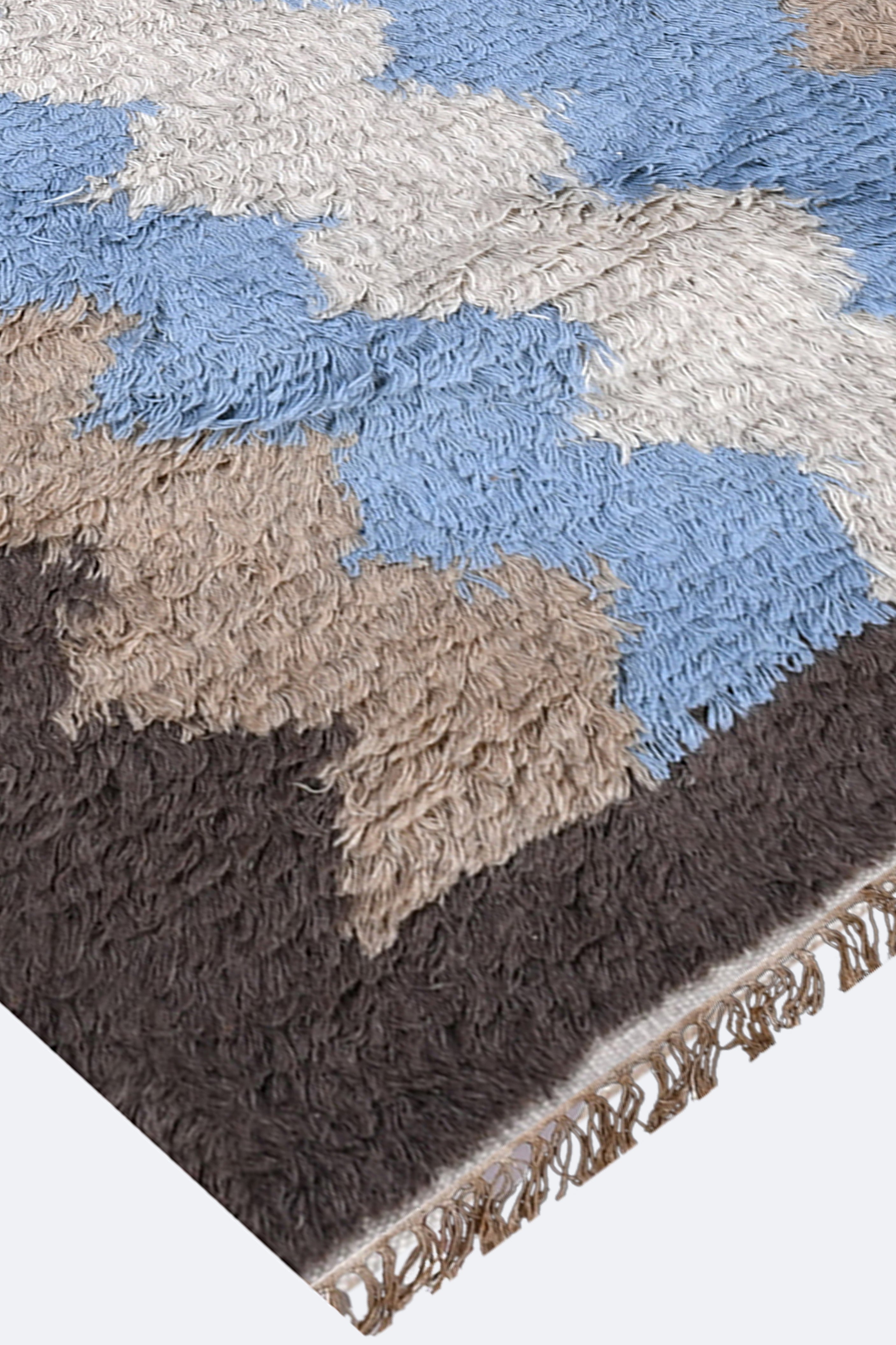 Plush Multi-Tone Woolen Shag Rug