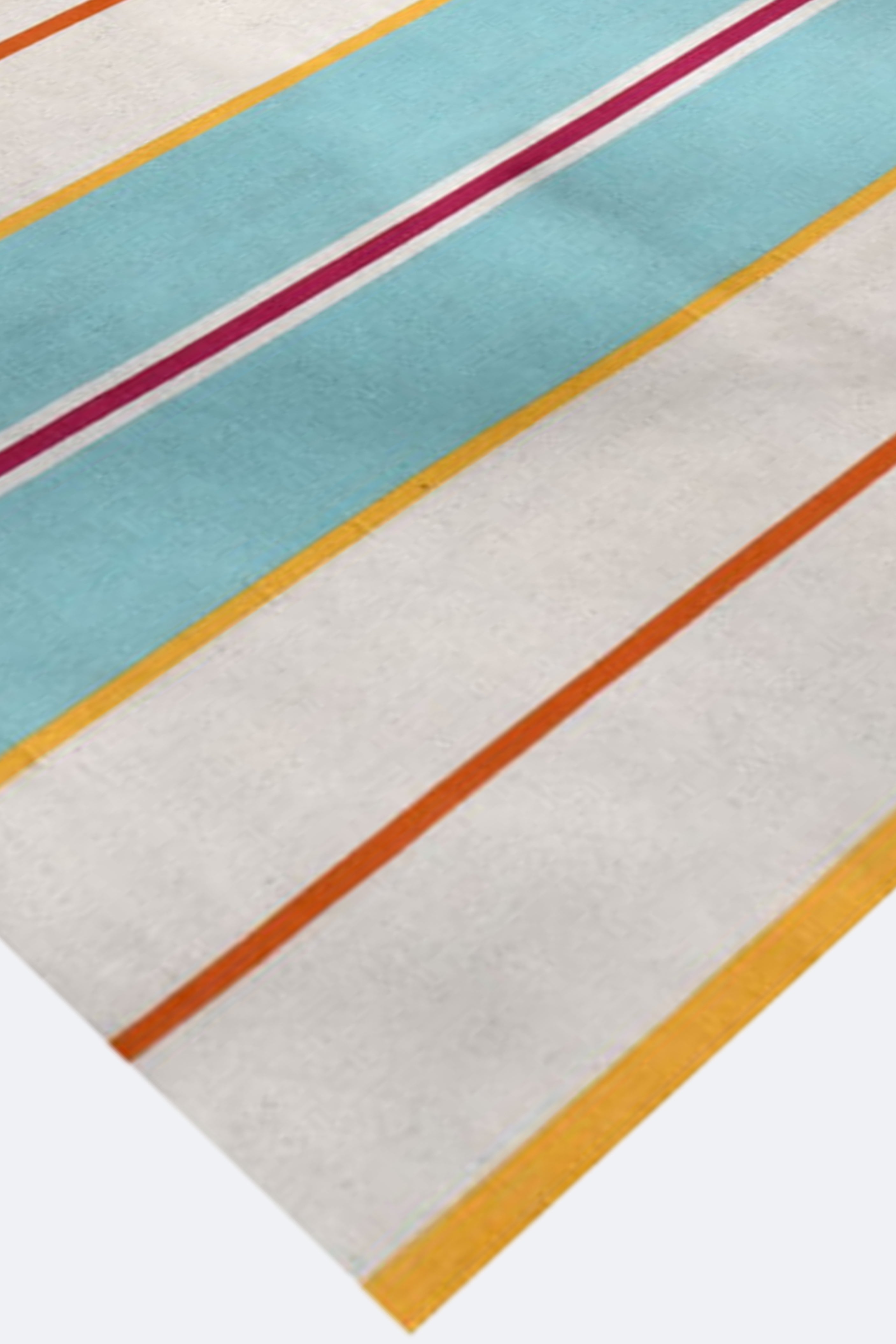 Aqua Stripes Cotton Runner