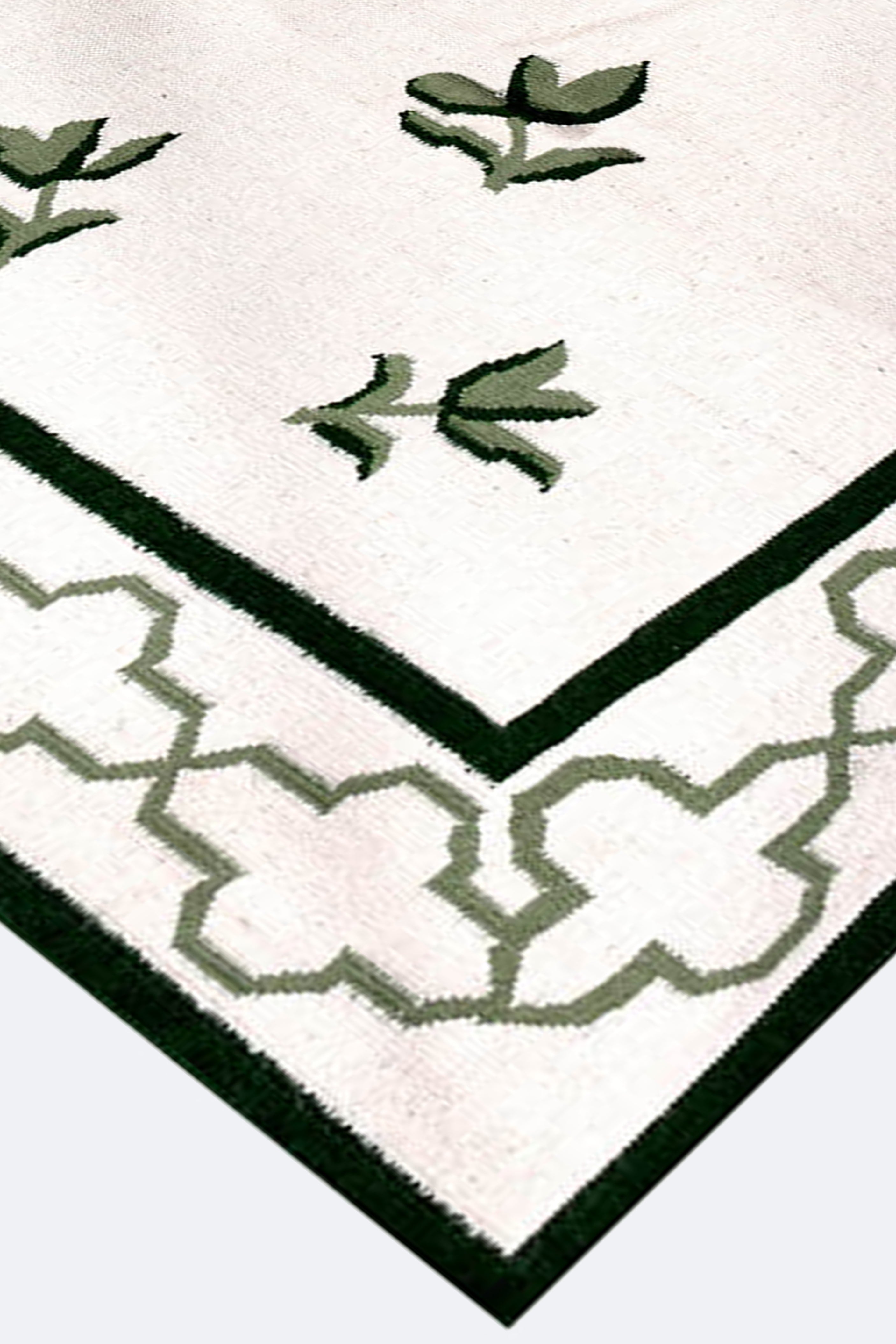 Botanical Handwoven Reversible Wool Rug