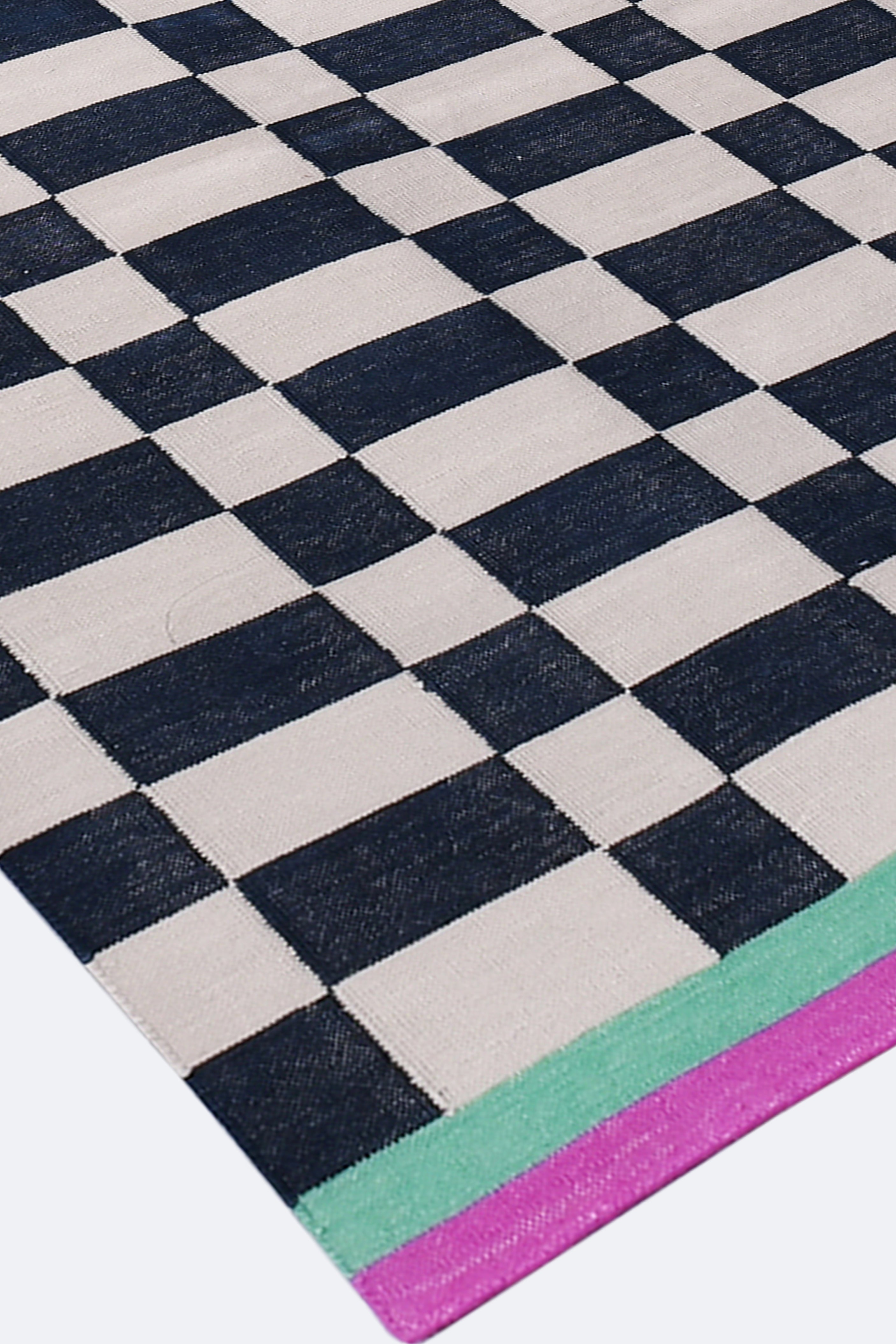 Checkered Charm Cotton Runner