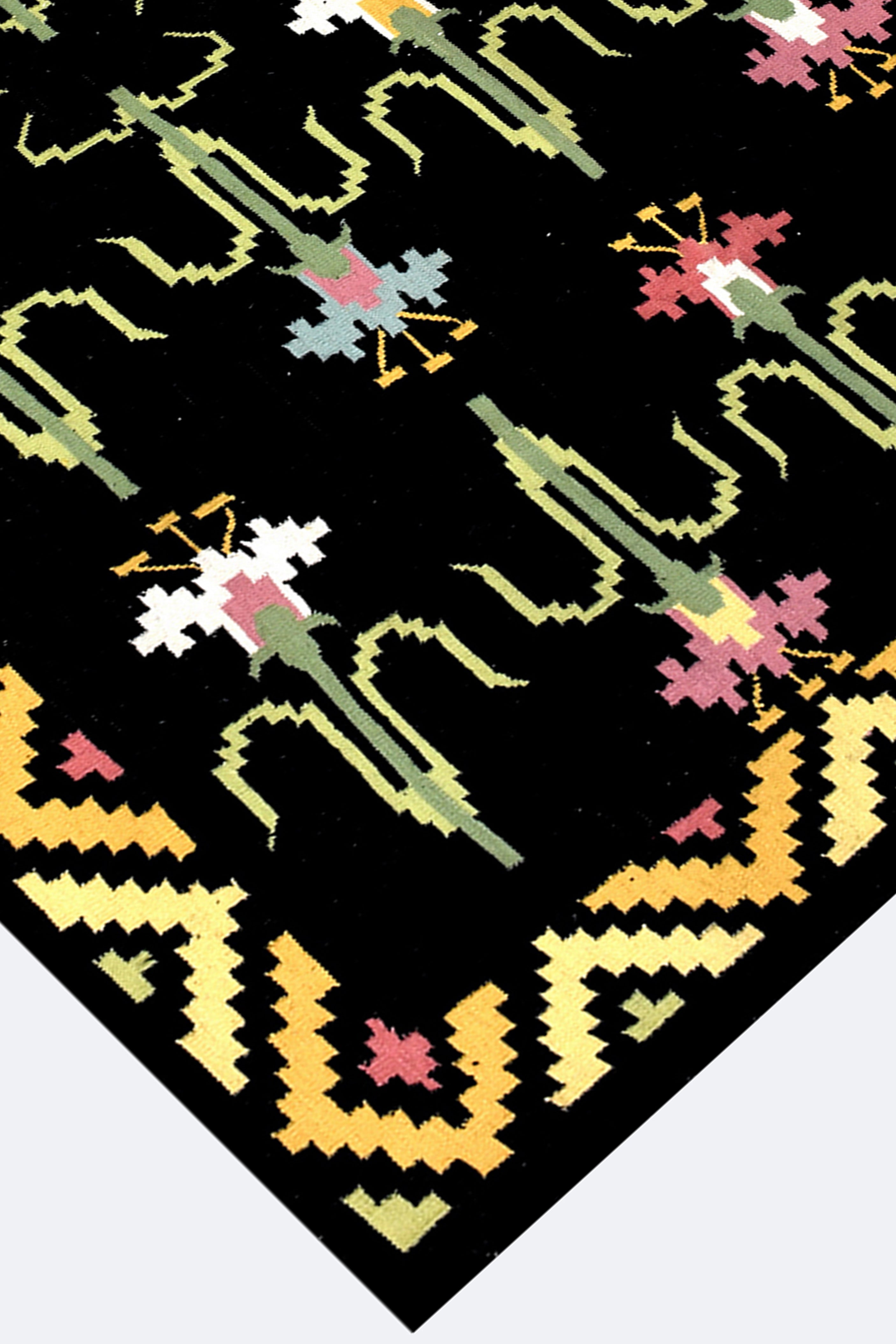 Midnight Garden Handwoven Wool Rug