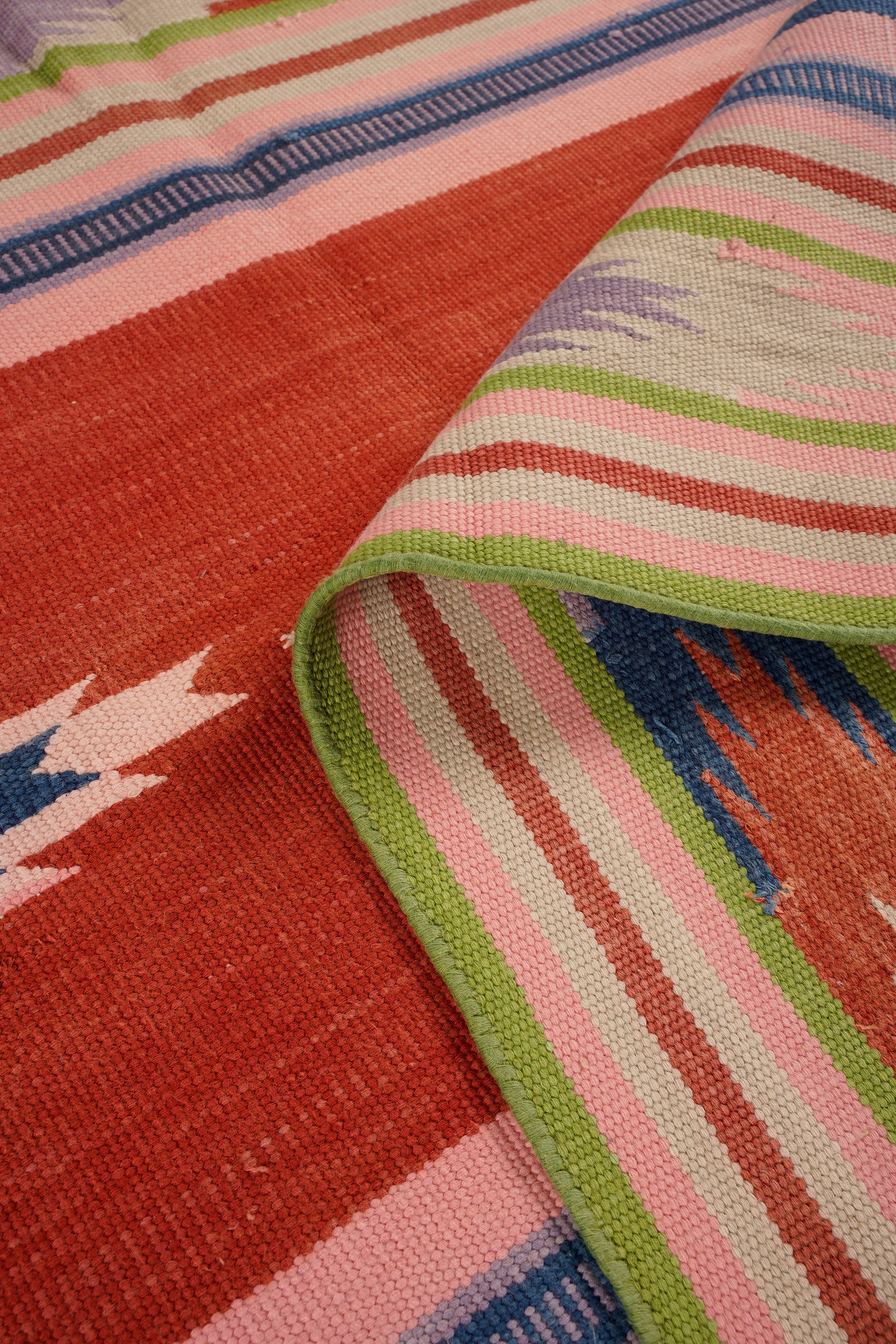 Majestic Minaret Cotton Handwoven Muslim Prayer Rug