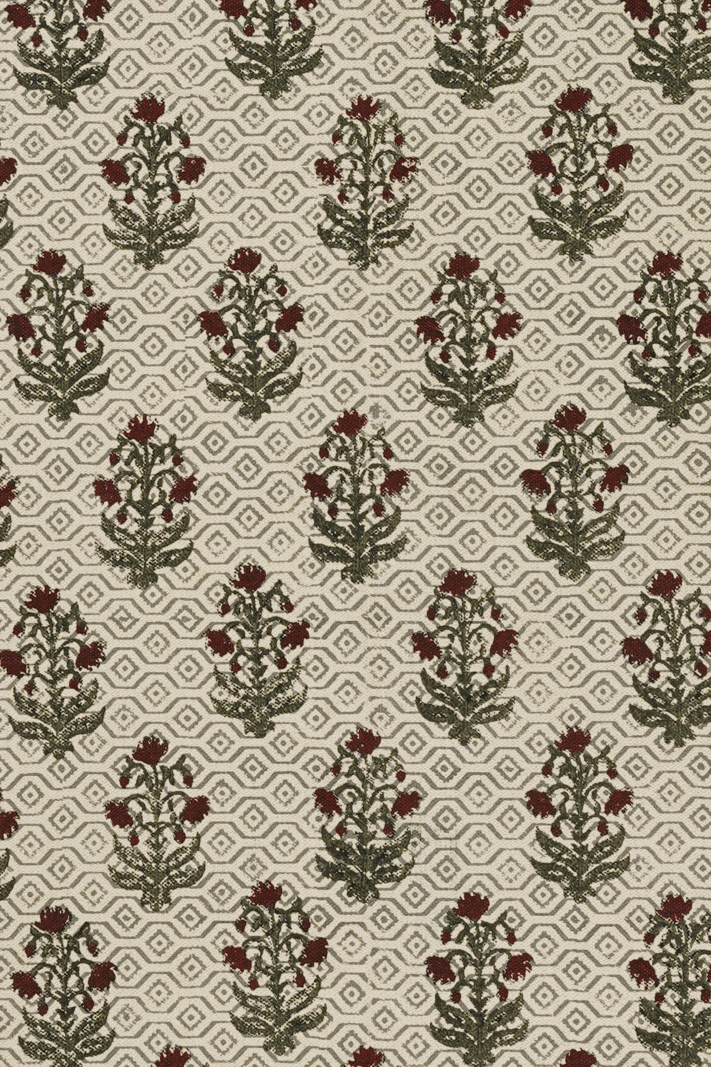 Black Border Mughal Boota printed Rug