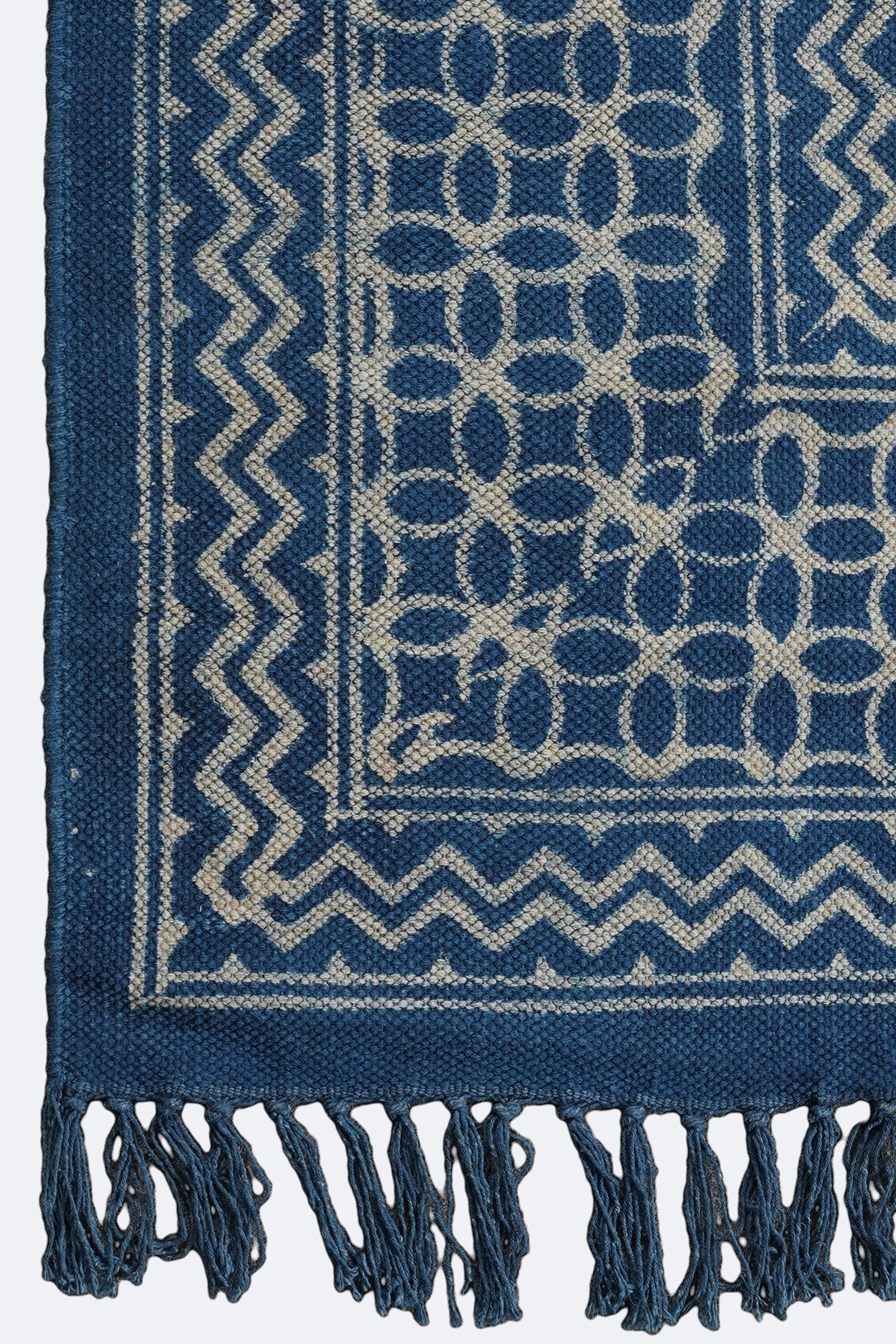 Indigo Heritage Geometric Printed Rug