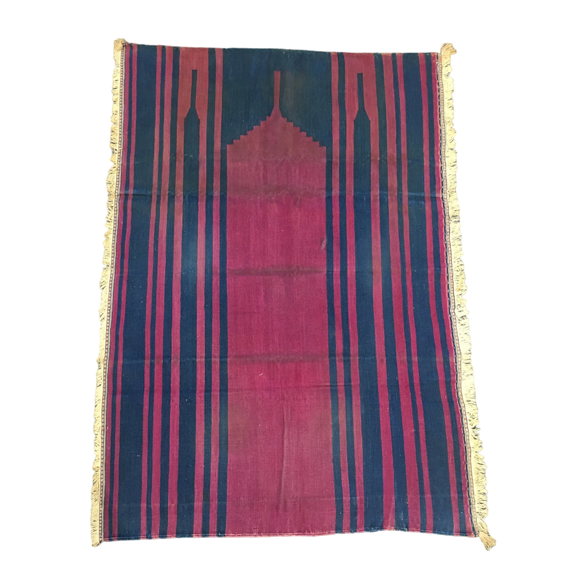 Jainamaz Prayer Rug in Magenta and Navy blue