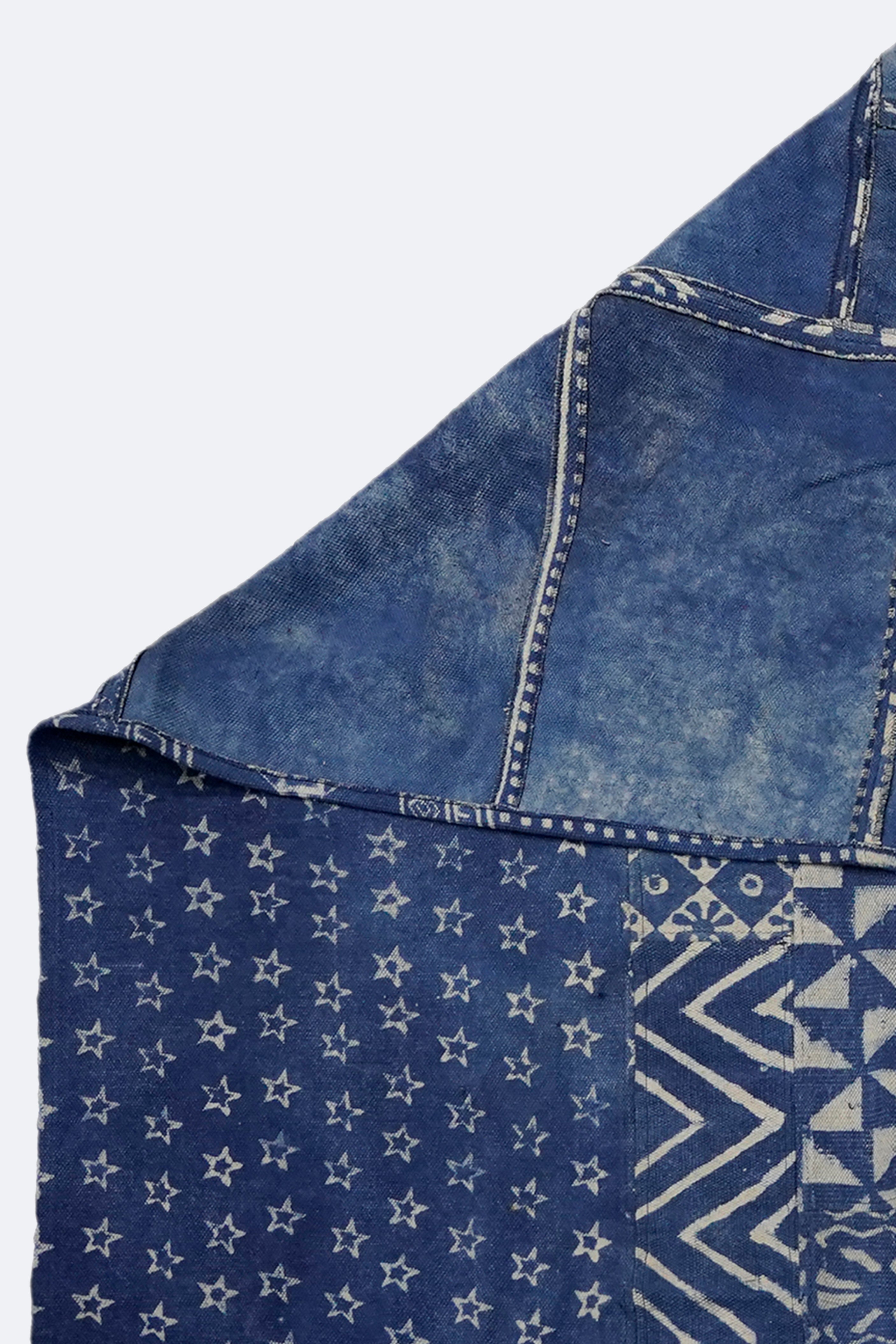 Lattice Handwoven Indigo Patchwork Rug