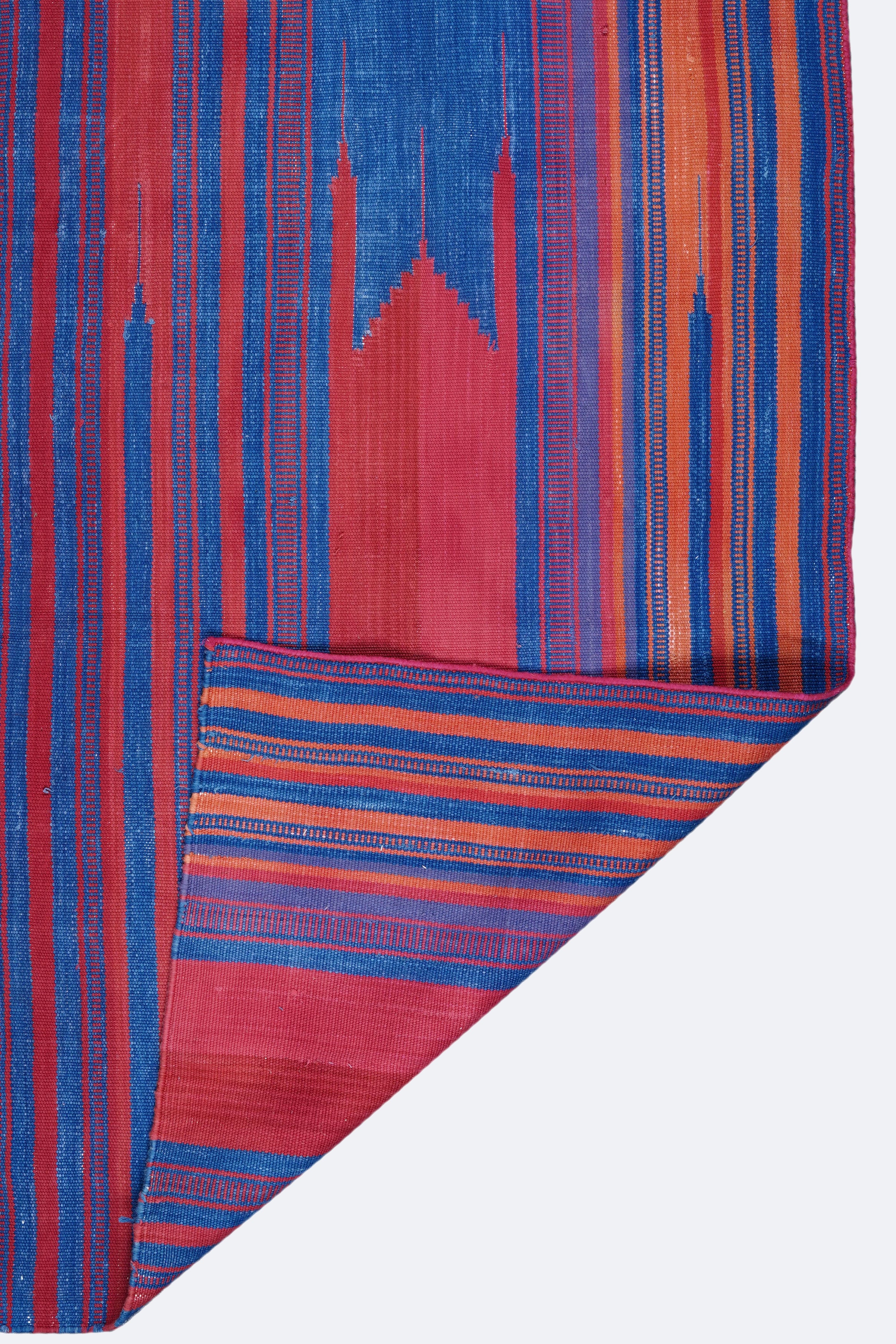 Crimson Dusk Cotton Handwoven Muslim Prayer Rug