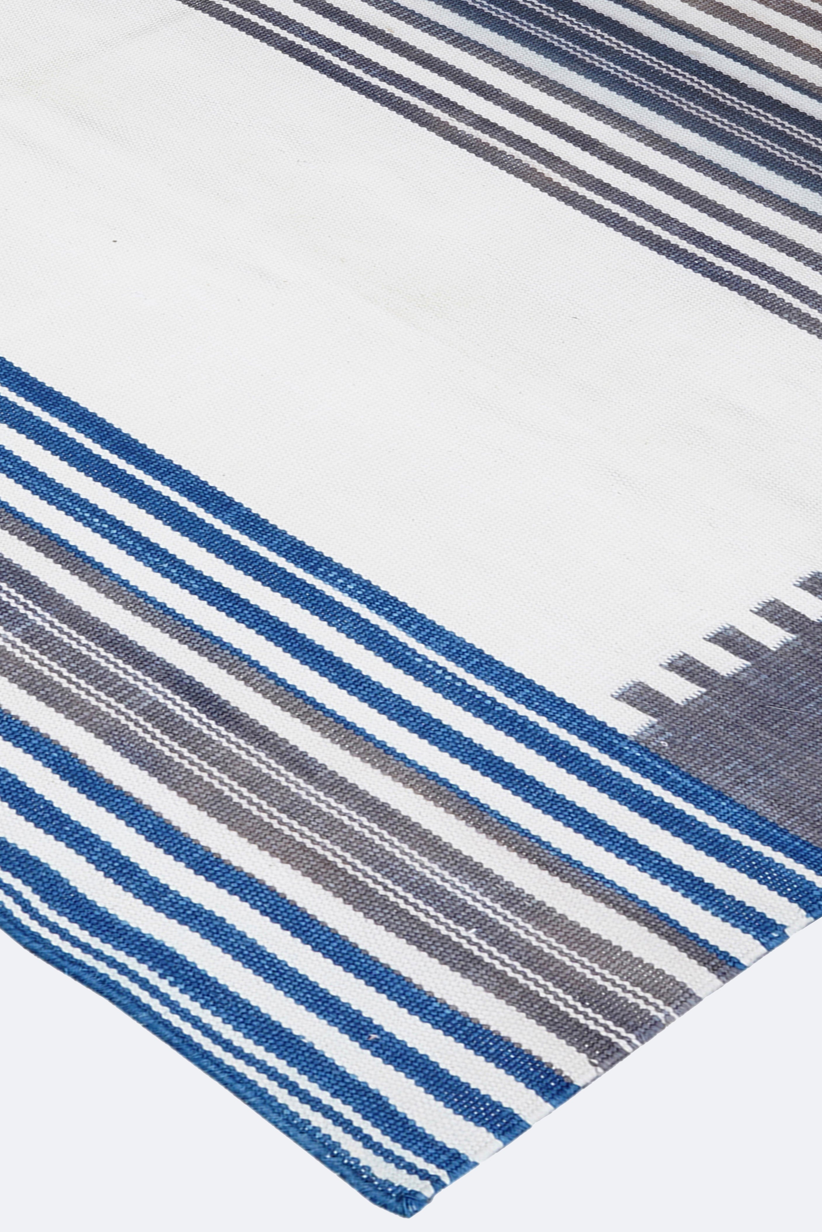 Azure Cotton Handwoven Muslim Prayer Rug