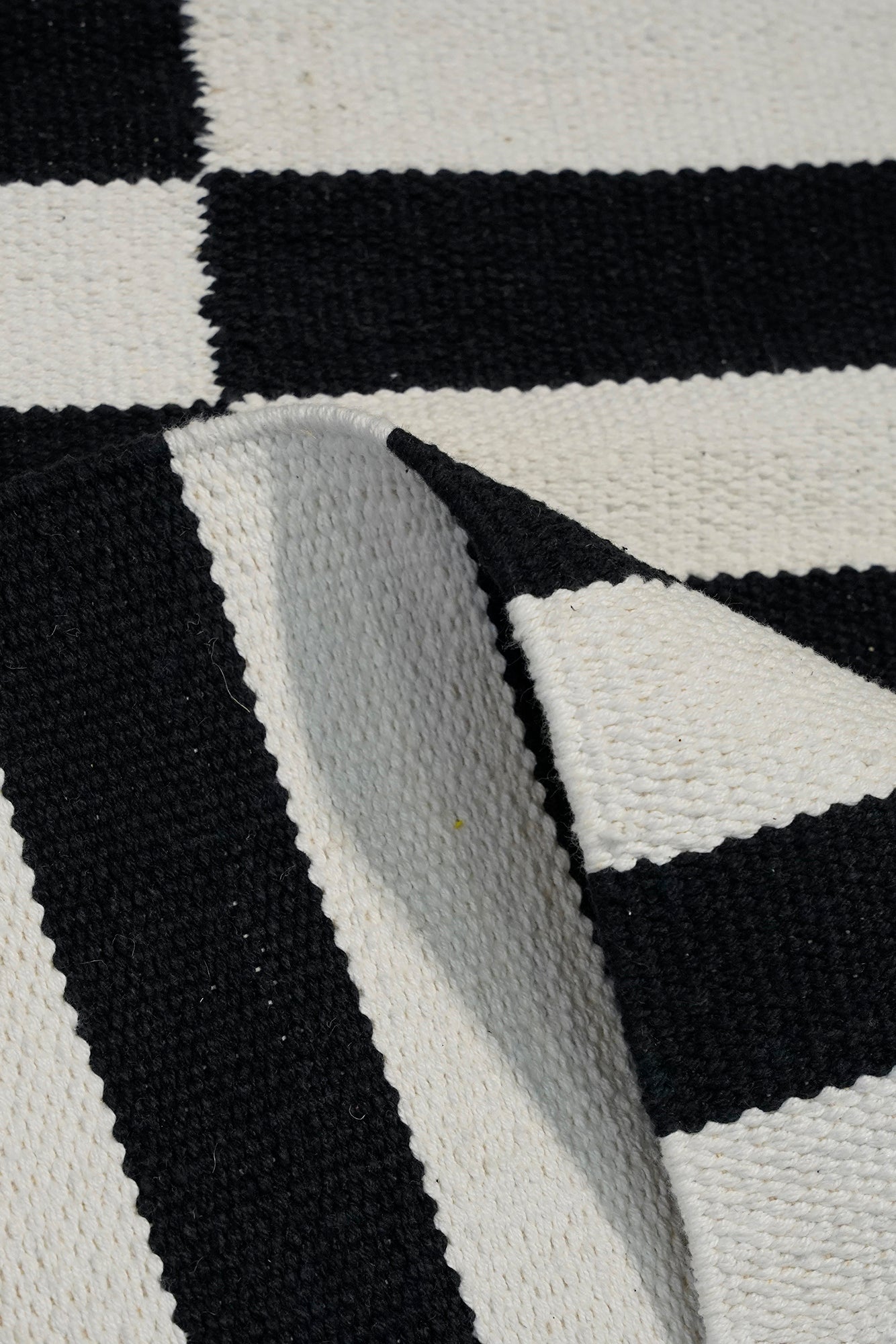 Striped Grid Flatweave Rug
