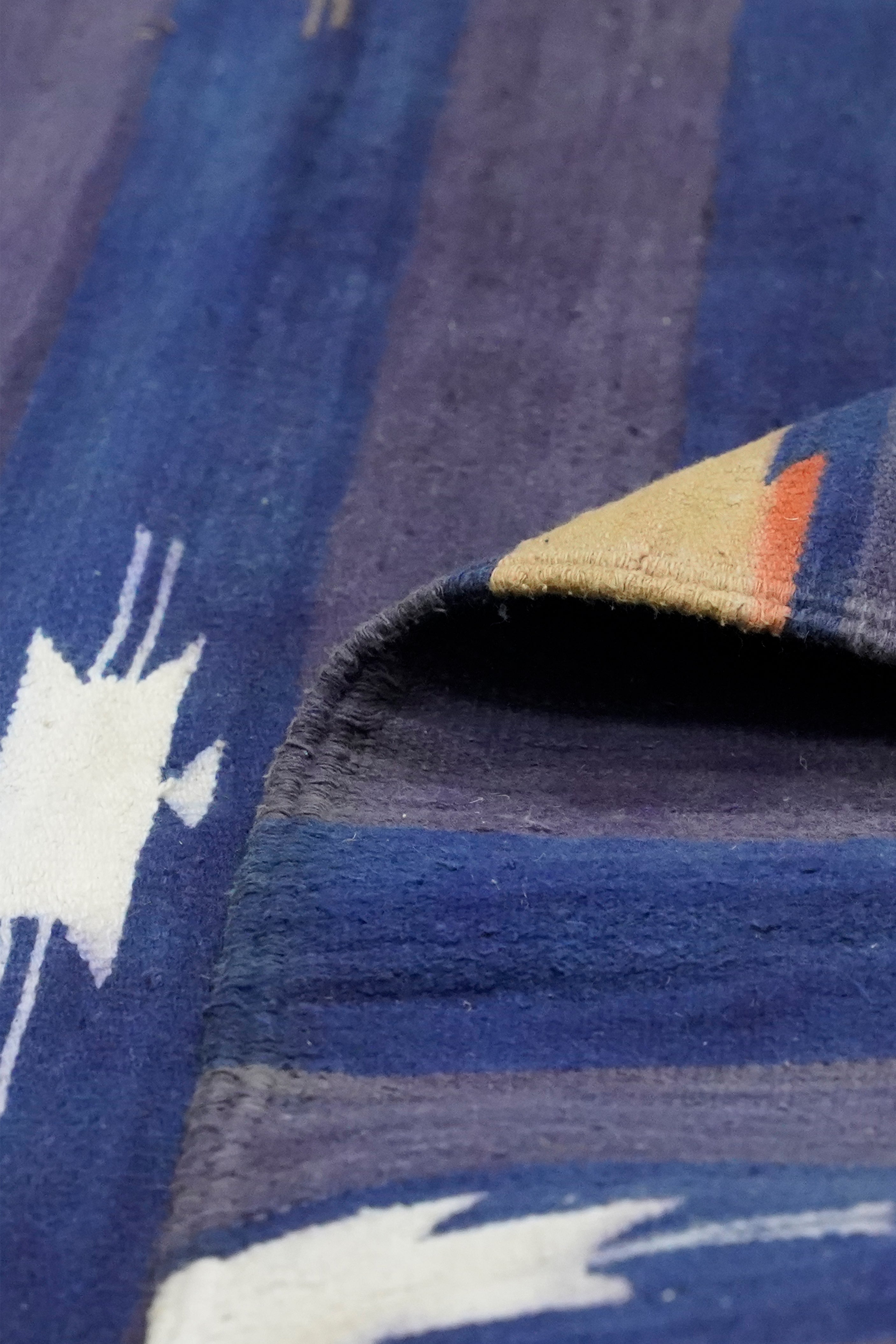 Blue Striped Punjabi Dhurrie