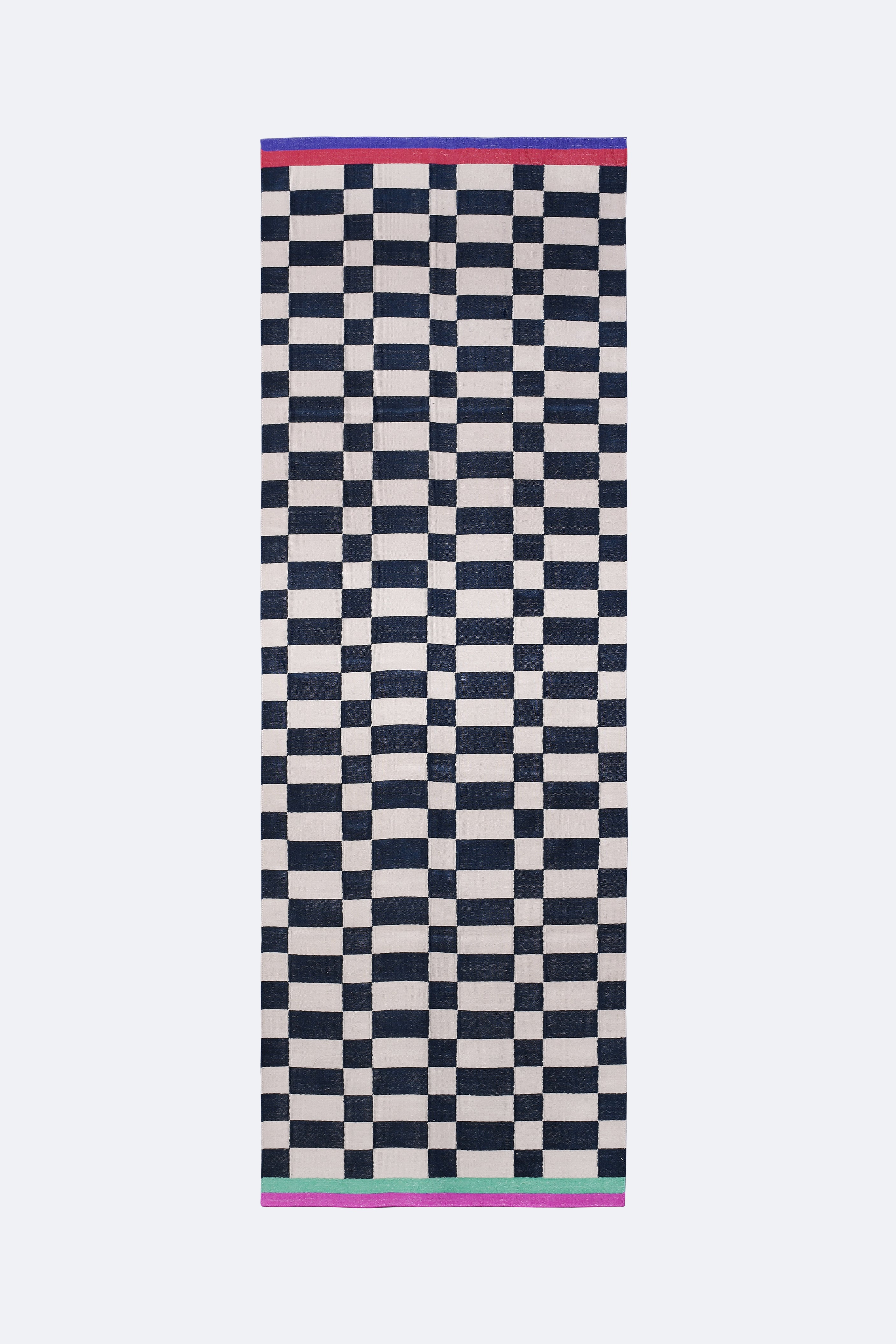 Checkered Charm Cotton Runner