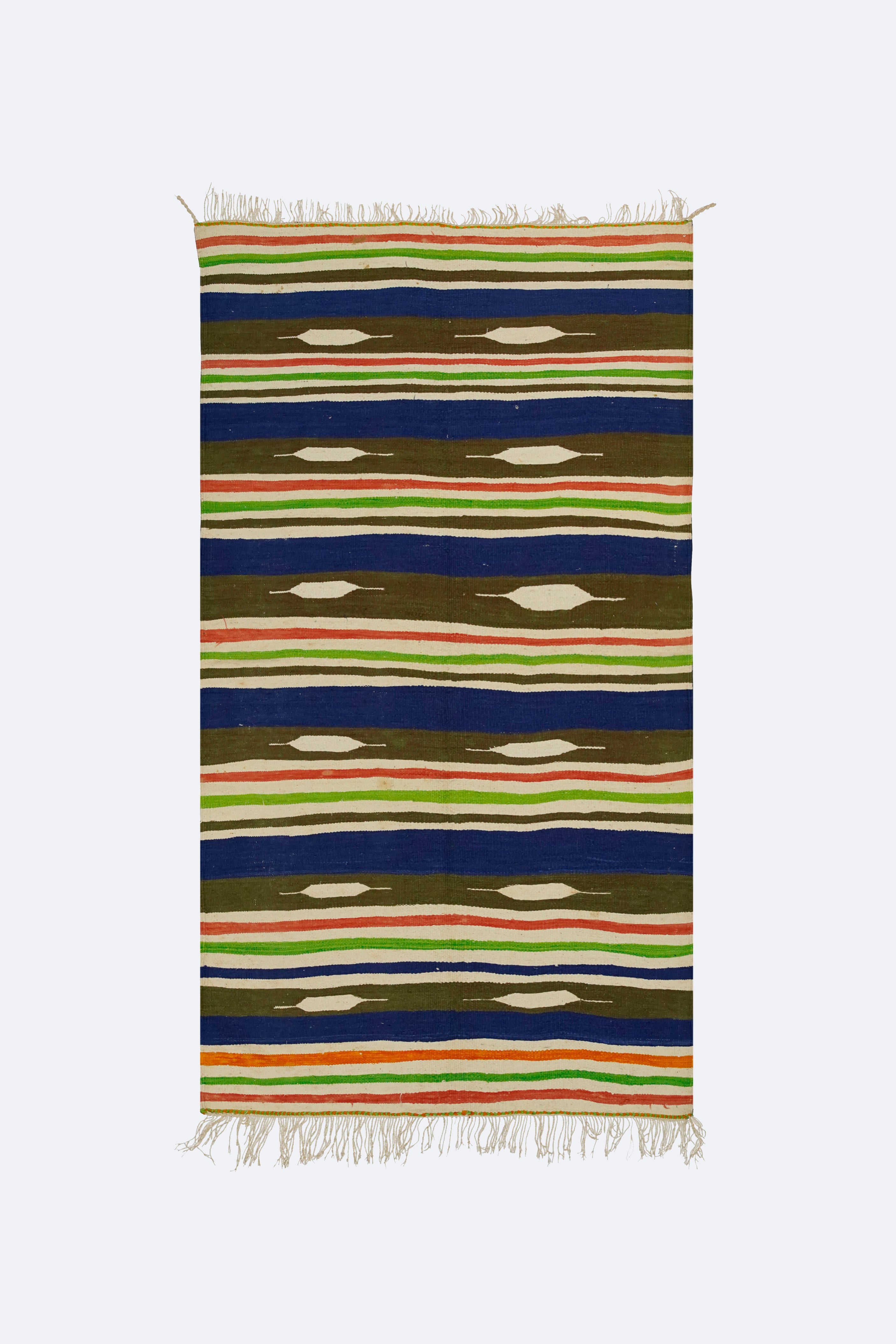 Handwoven Multicolor Striped Punjabi Dhurrie