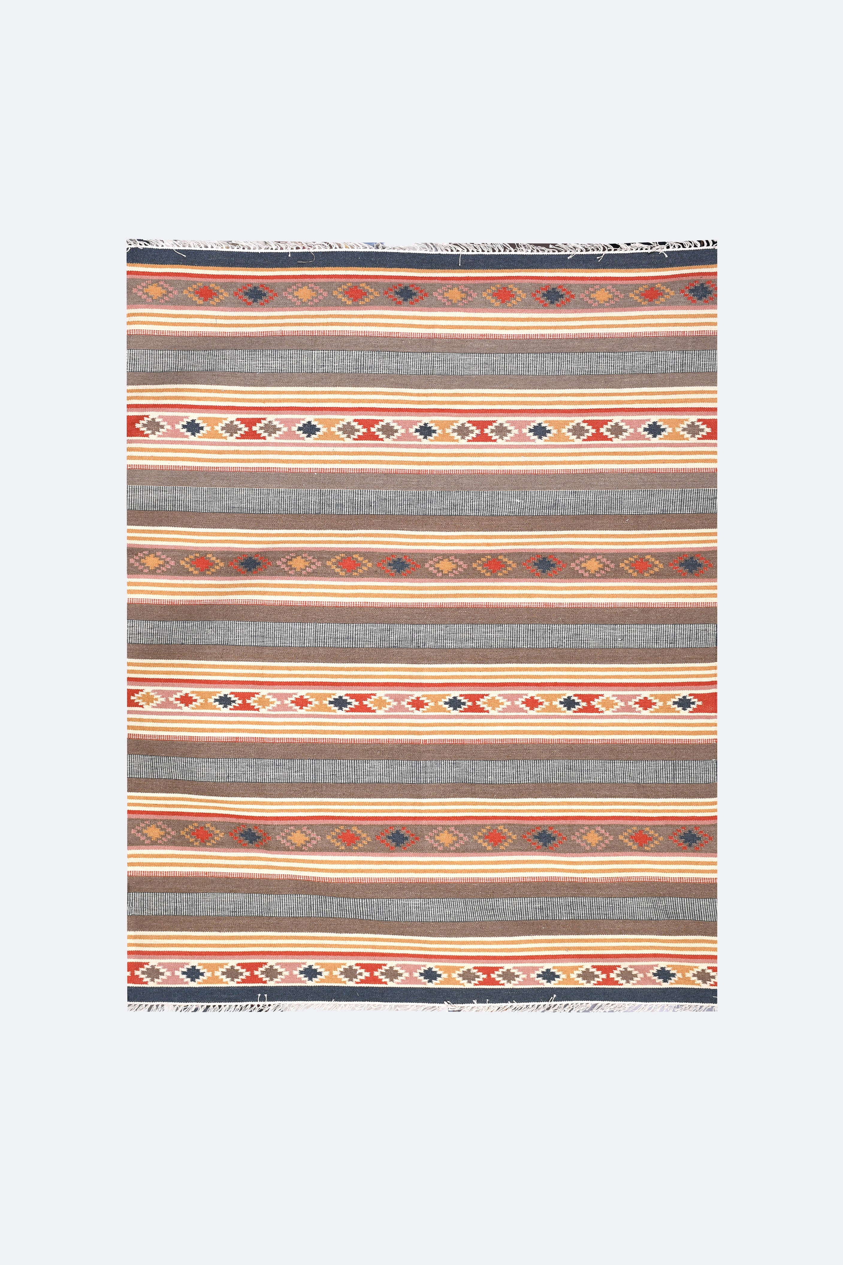 Bohemian Stripe Reversible Woolen Rug