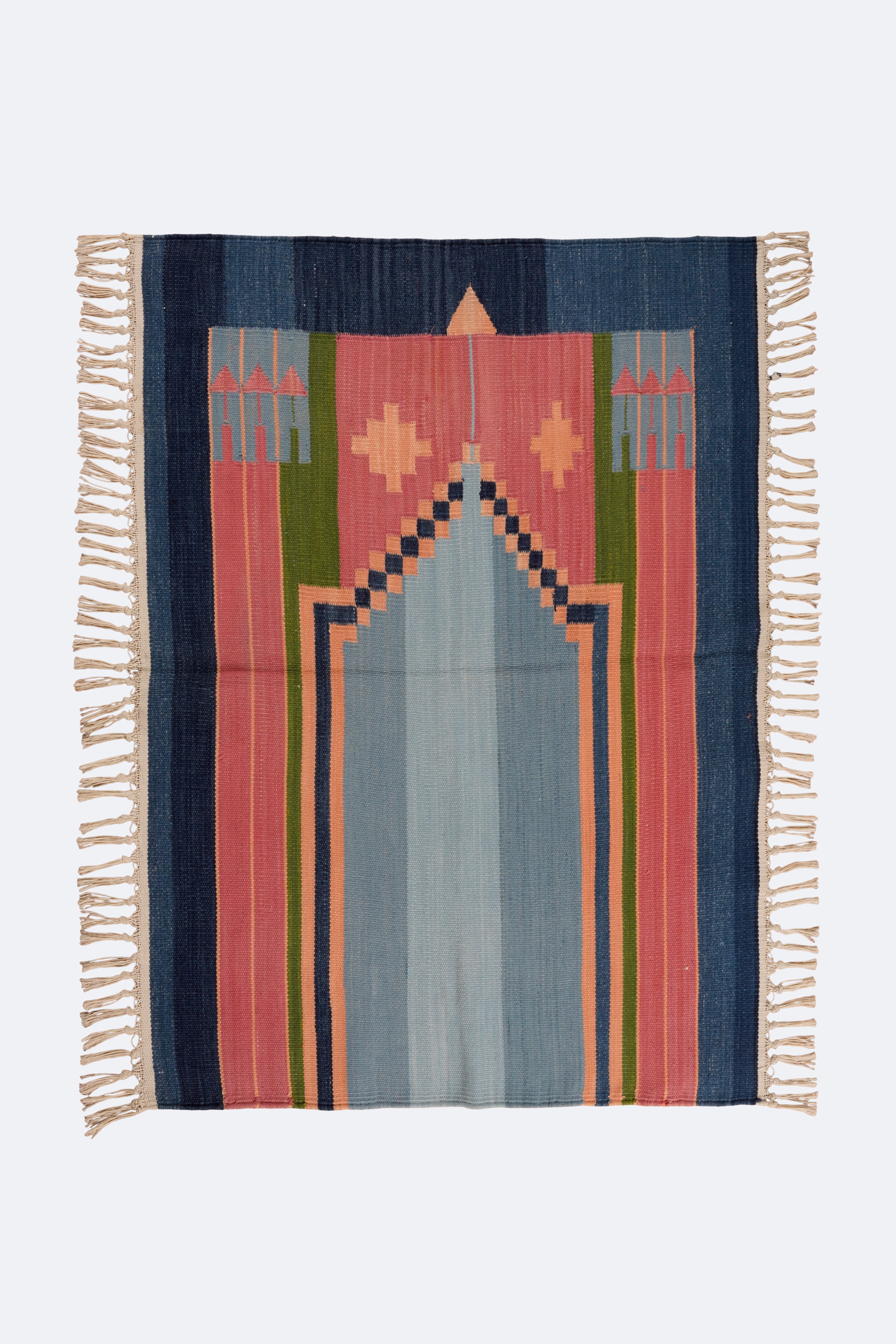 Colorful Cotton Handwoven Muslim Prayer Rug
