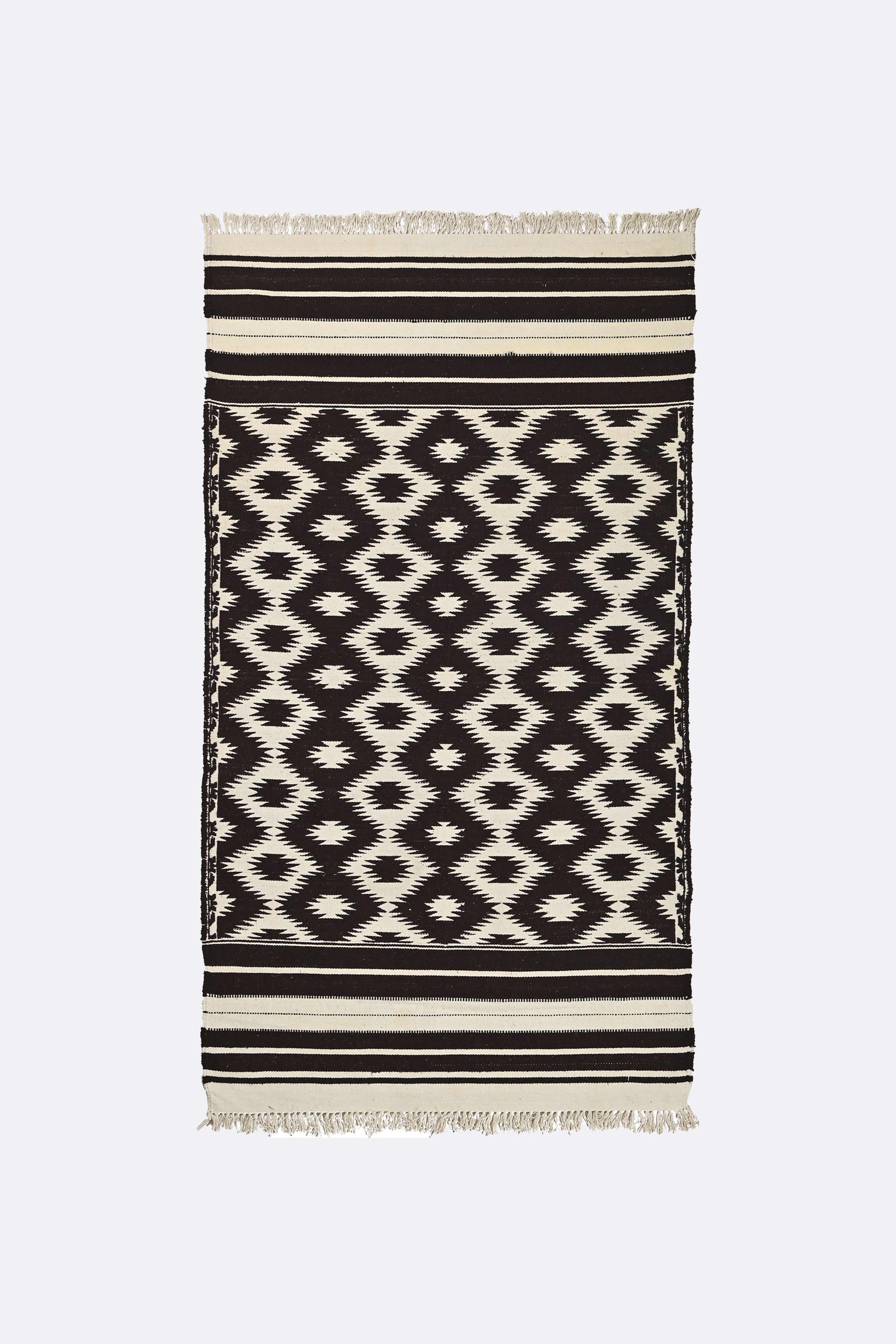 Monochrome Mirage Punjabi Dhurrie